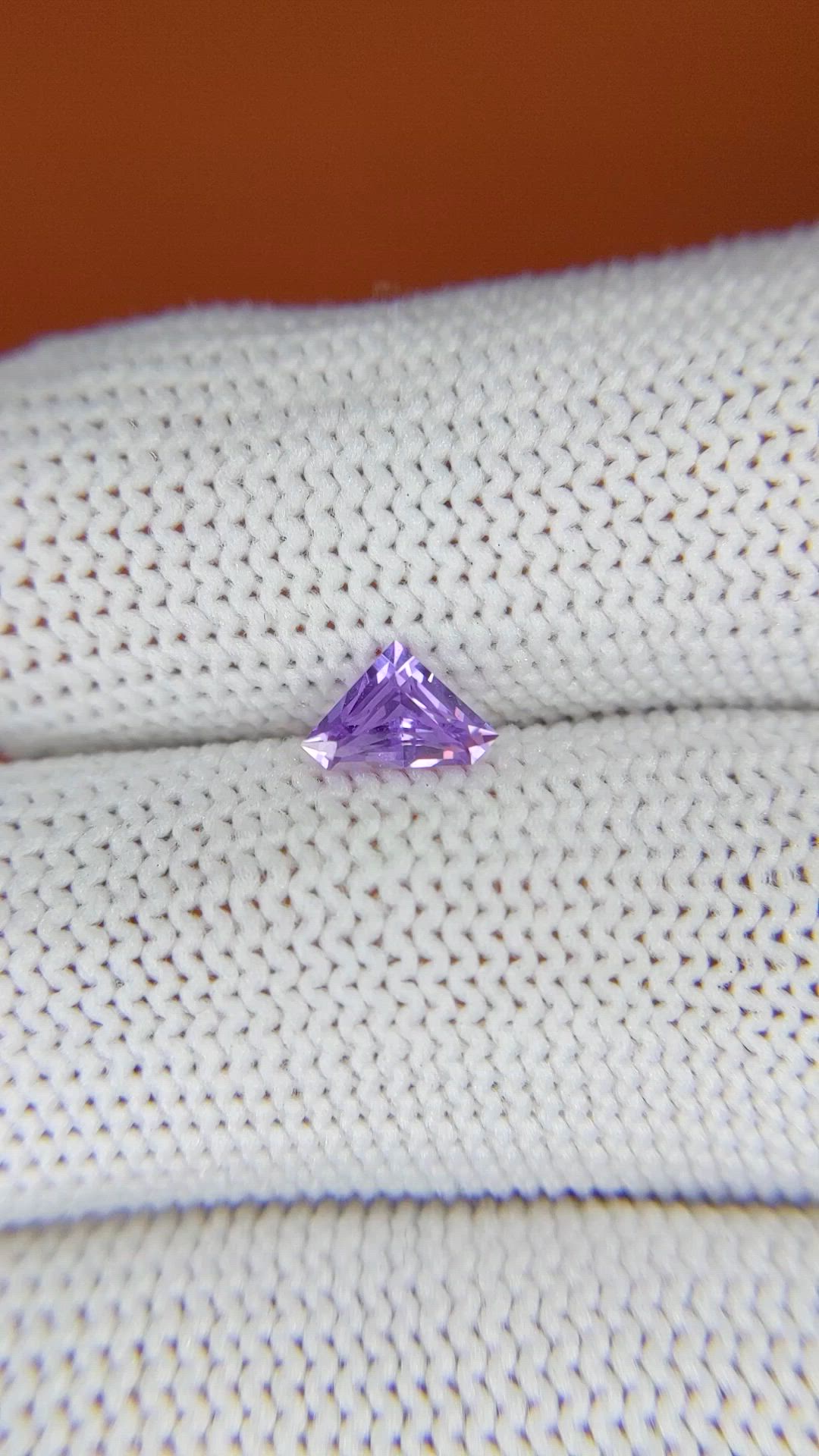0.59 Ct. Purple Sapphire from Ceylon (Sri Lanka) Size Video
