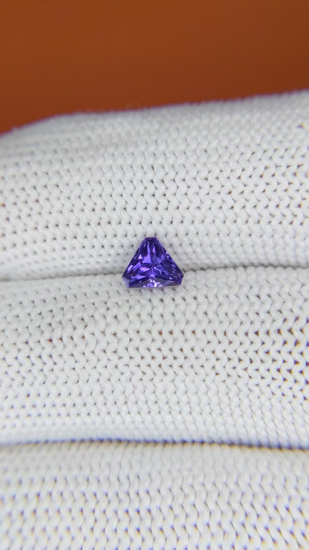 0.63 Ct. Purple Sapphire from Ceylon (Sri Lanka) Size Video