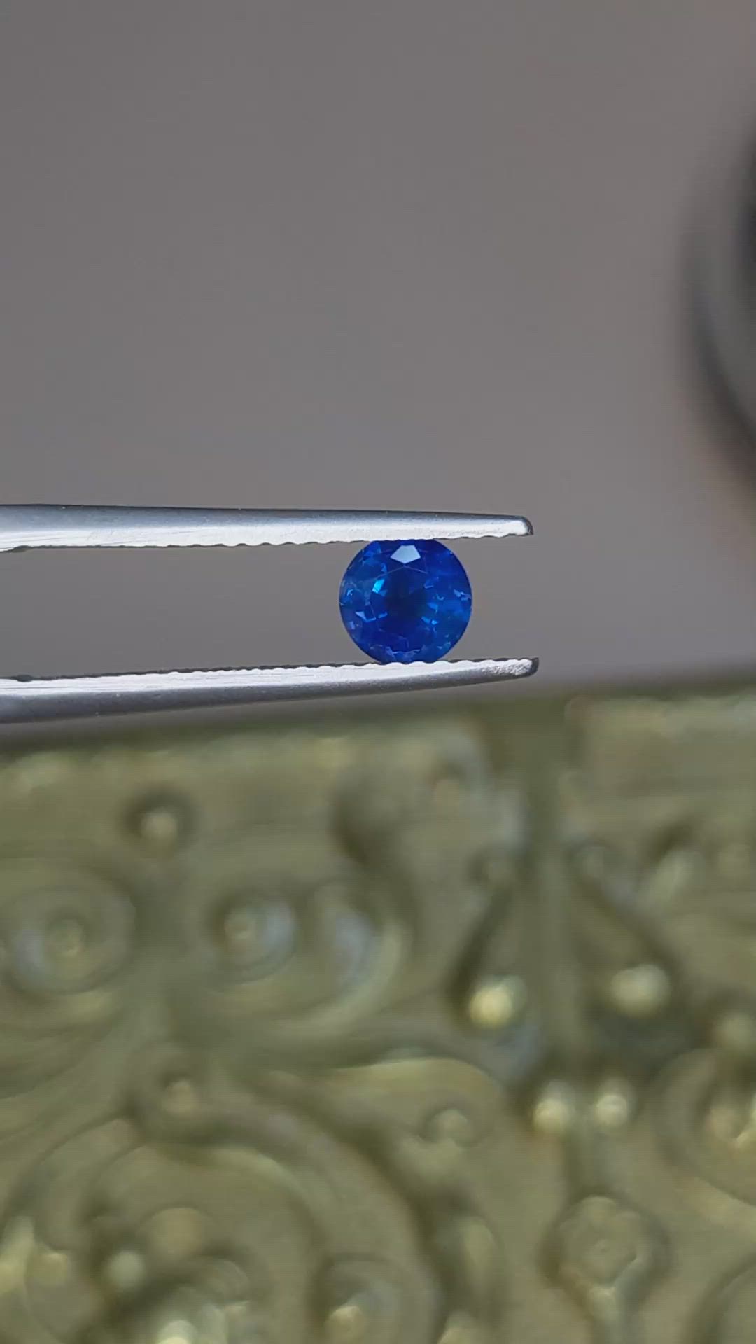 0.60 Ct. Blue Sapphire from Ceylon (Sri Lanka) Size Video