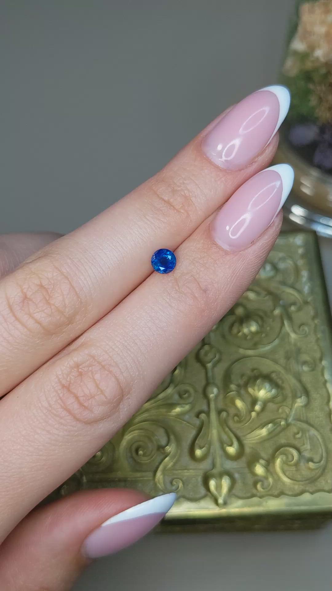 0.60 Ct. Blue Sapphire from Ceylon (Sri Lanka) Size Video