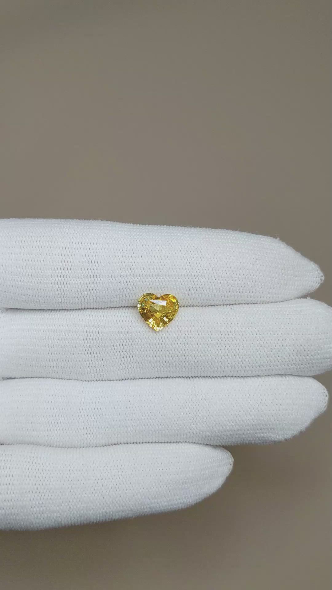 2.45 Ct. Yellow Sapphire from Ceylon (Sri Lanka) Size Video