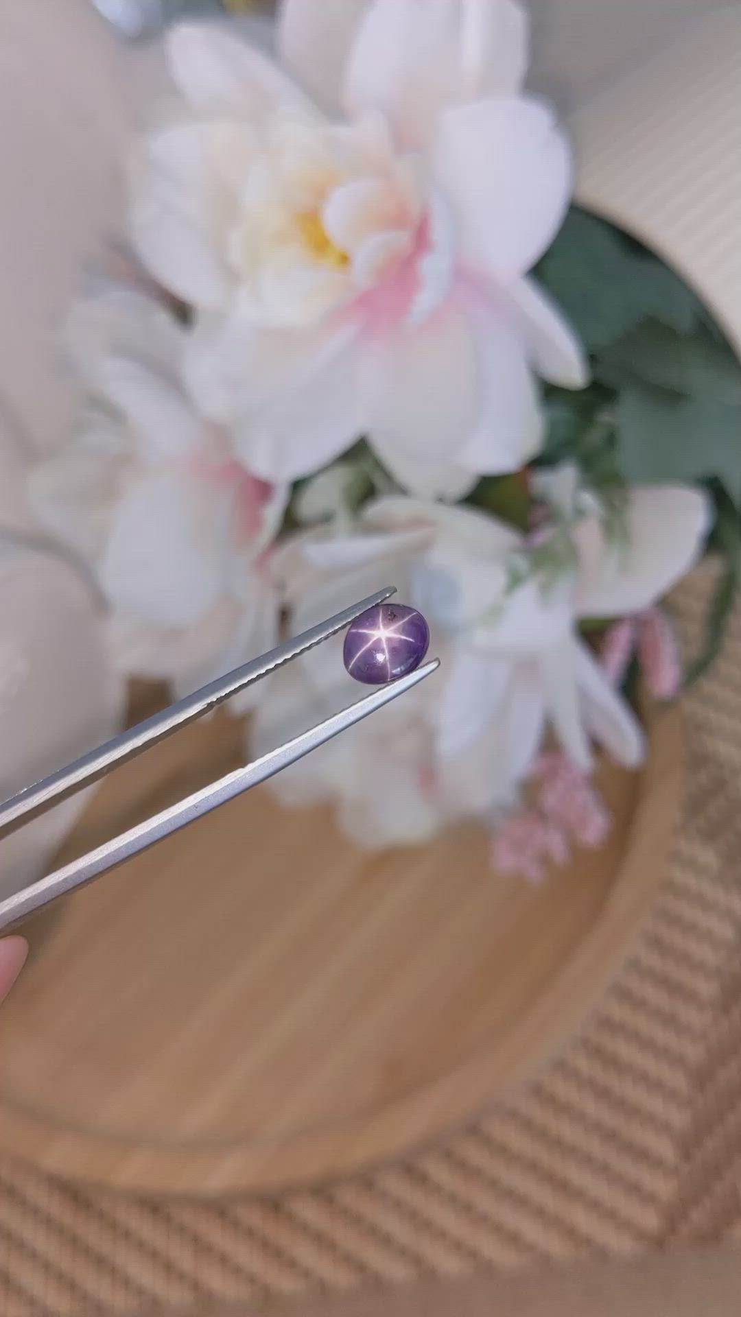 2.41 Ct. Purple Star Sapphire from Ceylon (Sri Lanka) Size Video