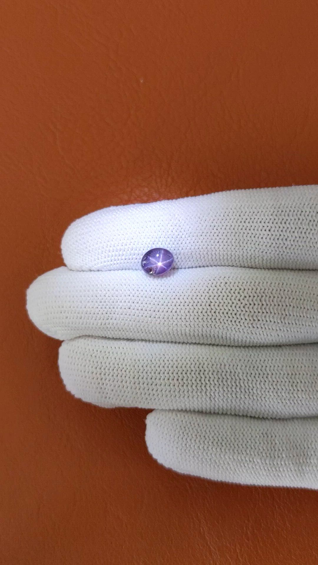 2.41 Ct. Purple Star Sapphire from Ceylon (Sri Lanka) Size Video