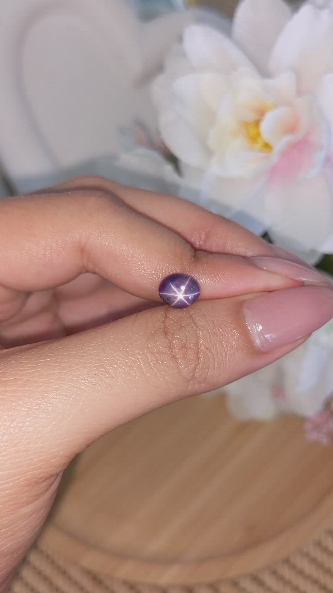 2.41 Ct. Purple Star Sapphire from Ceylon (Sri Lanka) Size Video