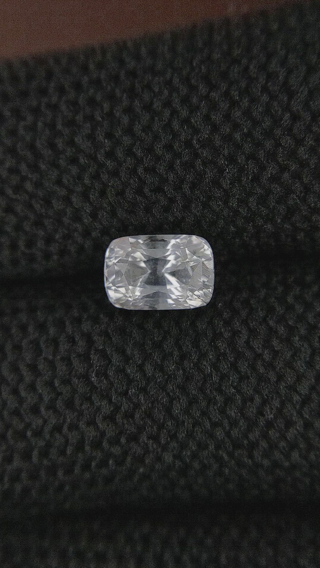 2.06 Ct. White Sapphire from Ceylon (Sri Lanka) Size Video