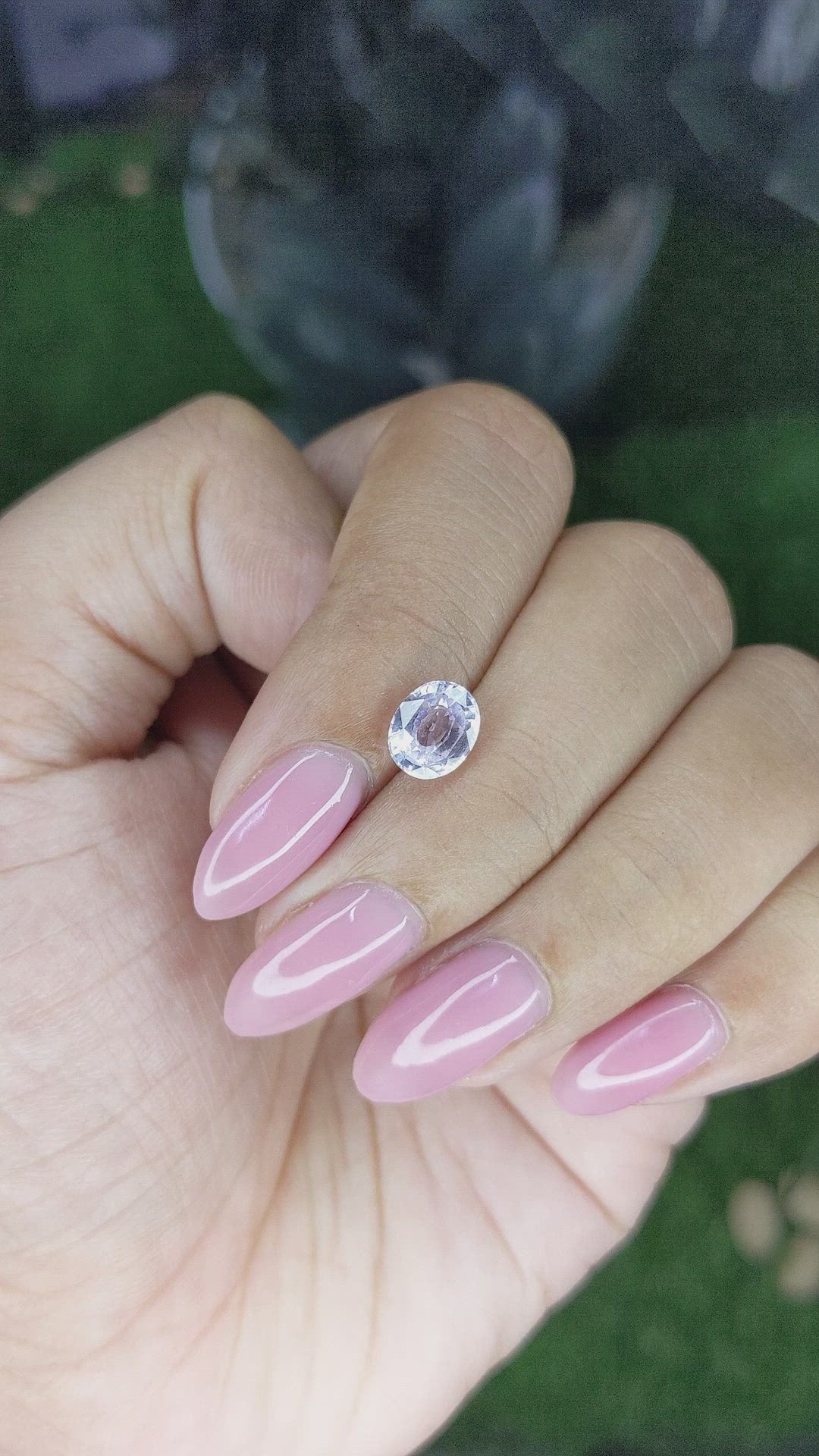 1.55 Ct. White Sapphire from Ceylon (Sri Lanka) Size Video