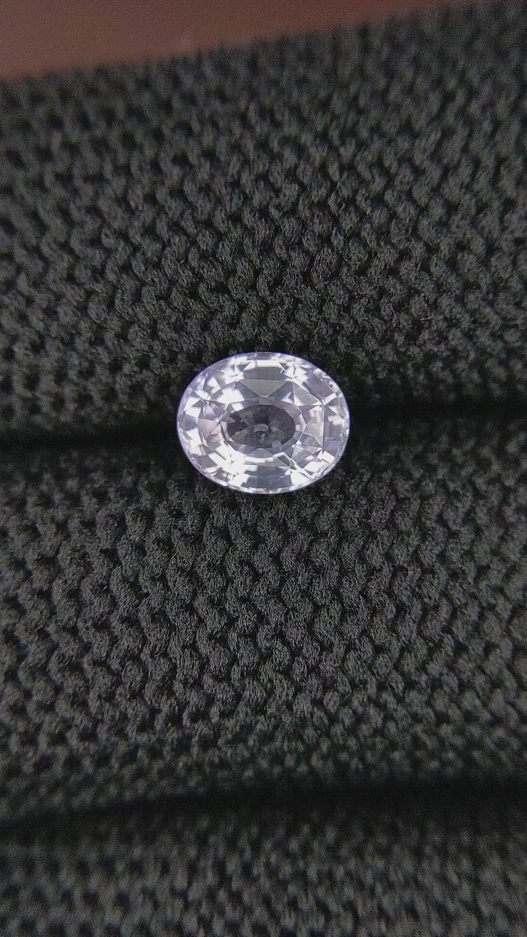 1.55 Ct. White Sapphire from Ceylon (Sri Lanka) Size Video