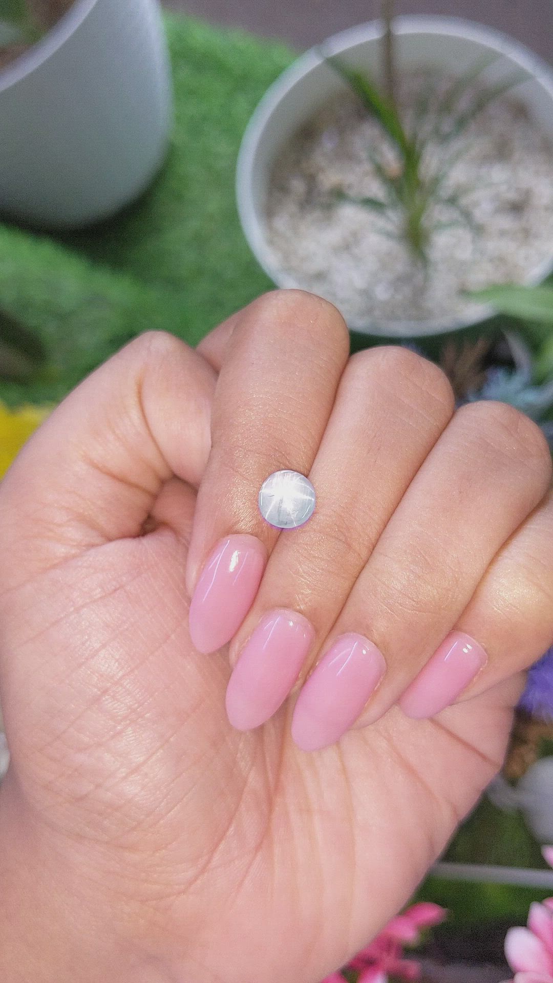 1.75 Ct. Bluish Grey Star Sapphire from Ceylon (Sri Lanka) Size Video