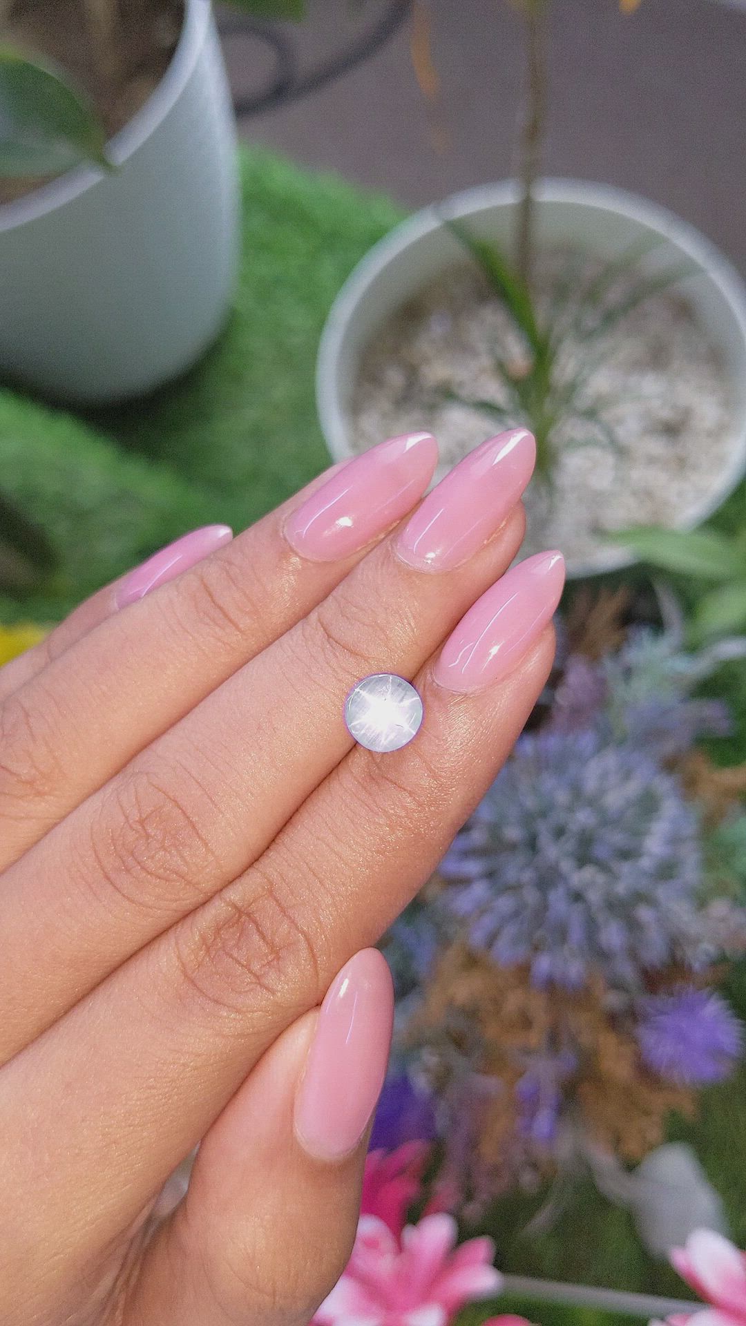 1.75 Ct. Bluish Grey Star Sapphire from Ceylon (Sri Lanka) Size Video