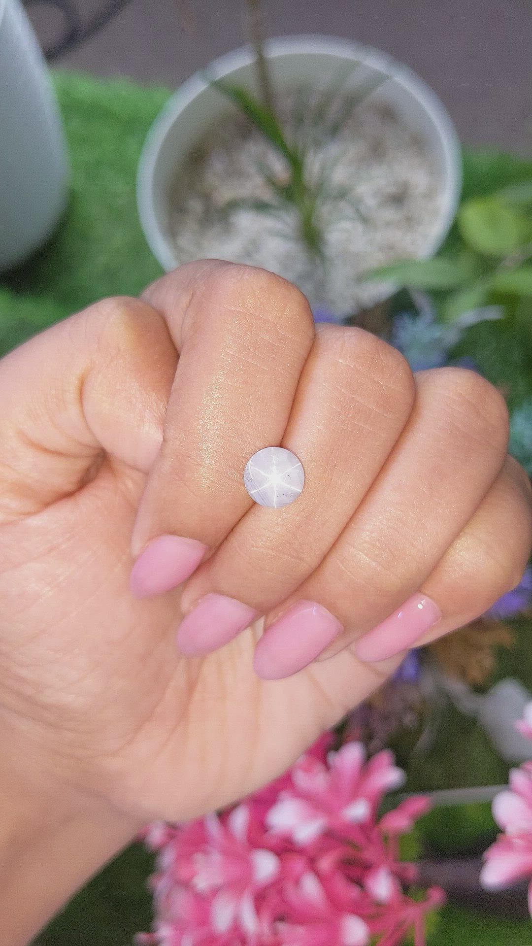 2.96 Ct. Grey Star Sapphire from Ceylon (Sri Lanka) Size Video