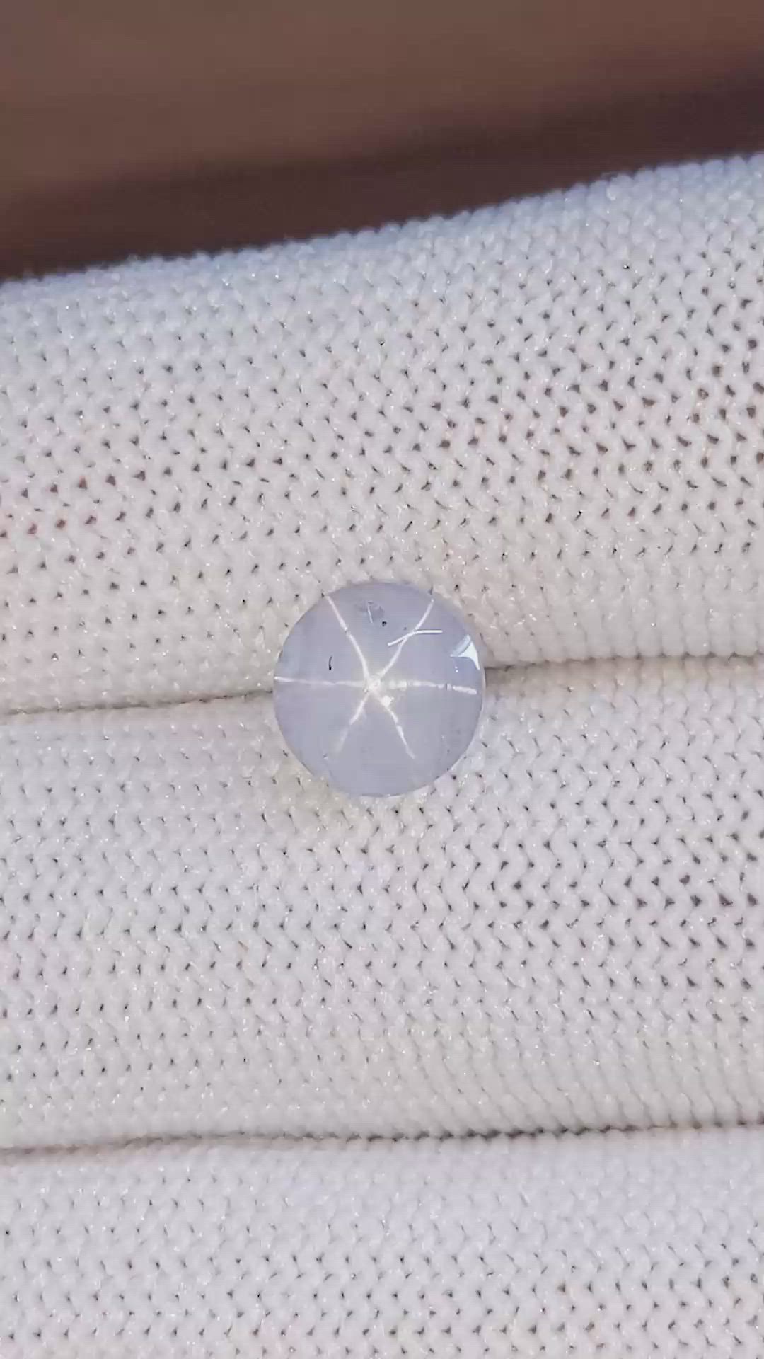 2.96 Ct. Grey Star Sapphire from Ceylon (Sri Lanka) Size Video