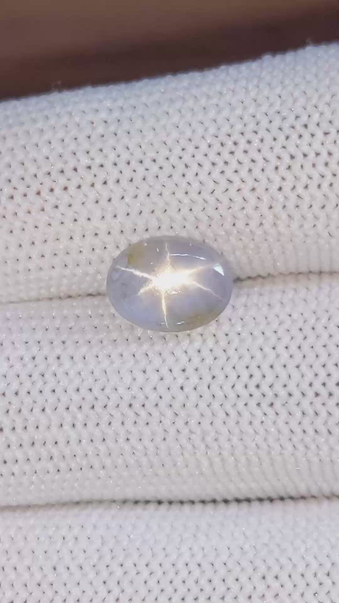 3.34 Ct. Grey Star Sapphire from Ceylon (Sri Lanka) Size Video