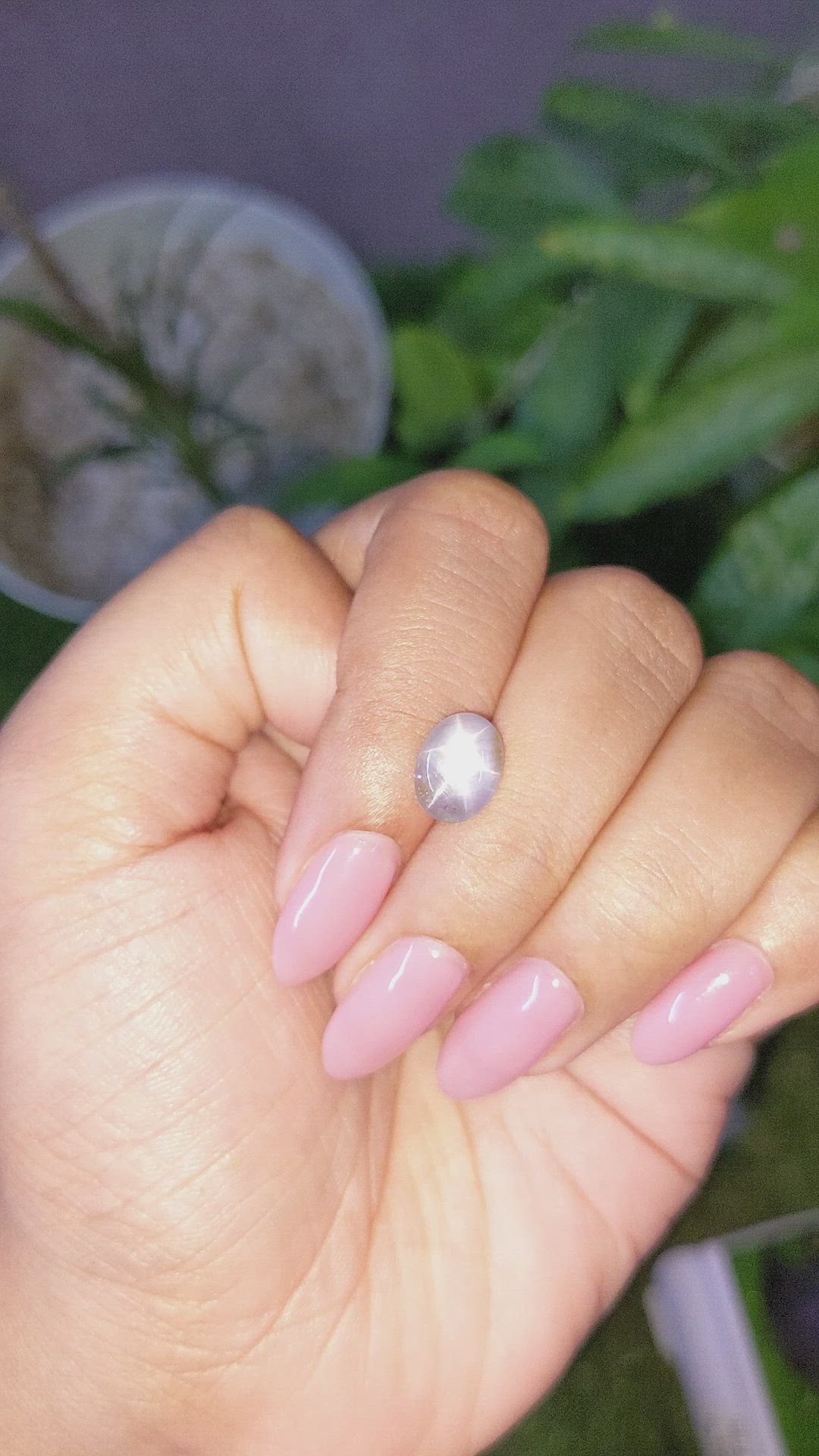 3.34 Ct. Grey Star Sapphire from Ceylon (Sri Lanka) Size Video