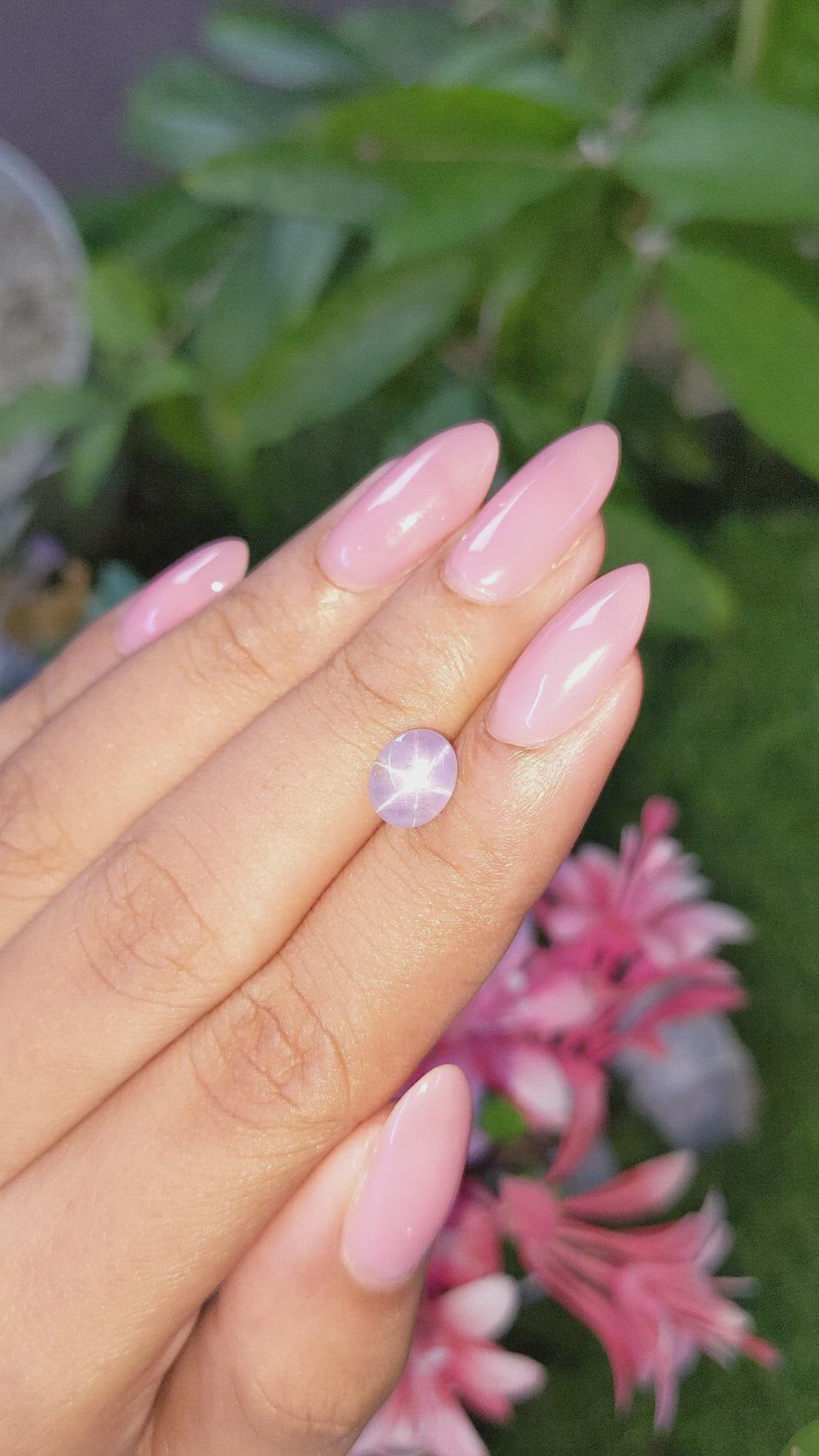 2.42 Ct. Purple Star Sapphire from Ceylon (Sri Lanka) Size Video
