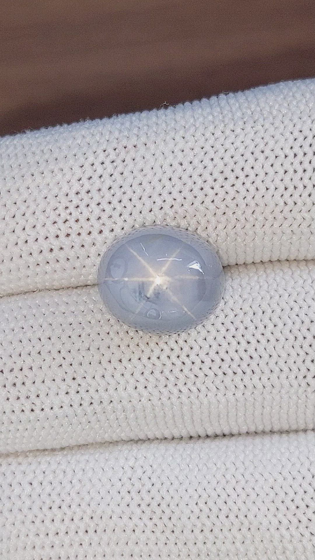 14.50 Ct. Grey Star Sapphire from Ceylon (Sri Lanka) Size Video
