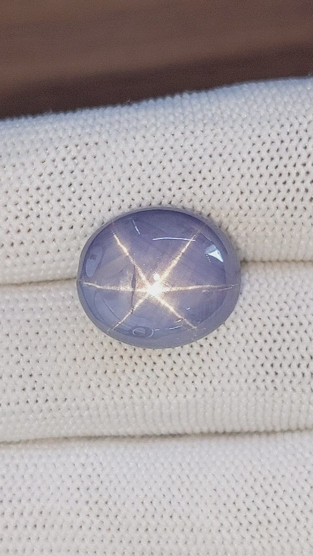 25.90 Ct. Purplish Blue Star Sapphire from Ceylon (Sri Lanka) Size Video