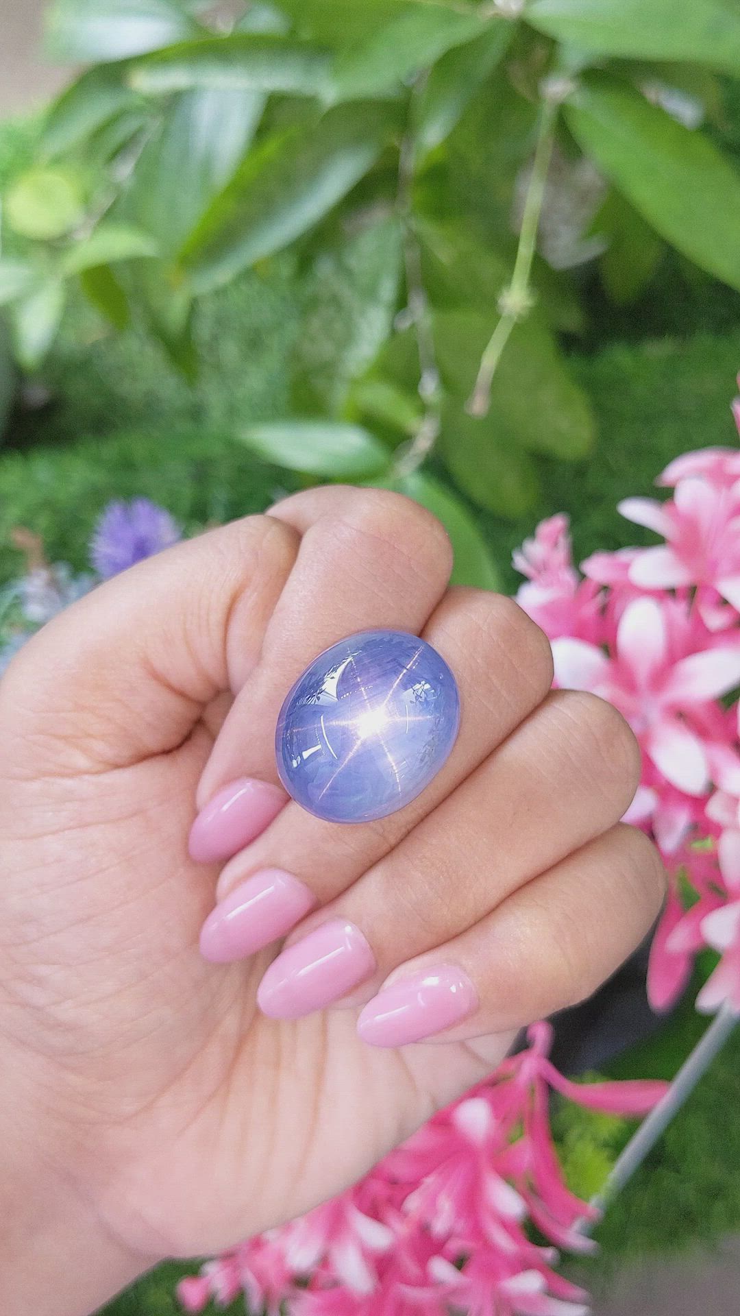 67.93 Ct. Blue Star Sapphire from Ceylon (Sri Lanka) Size Video