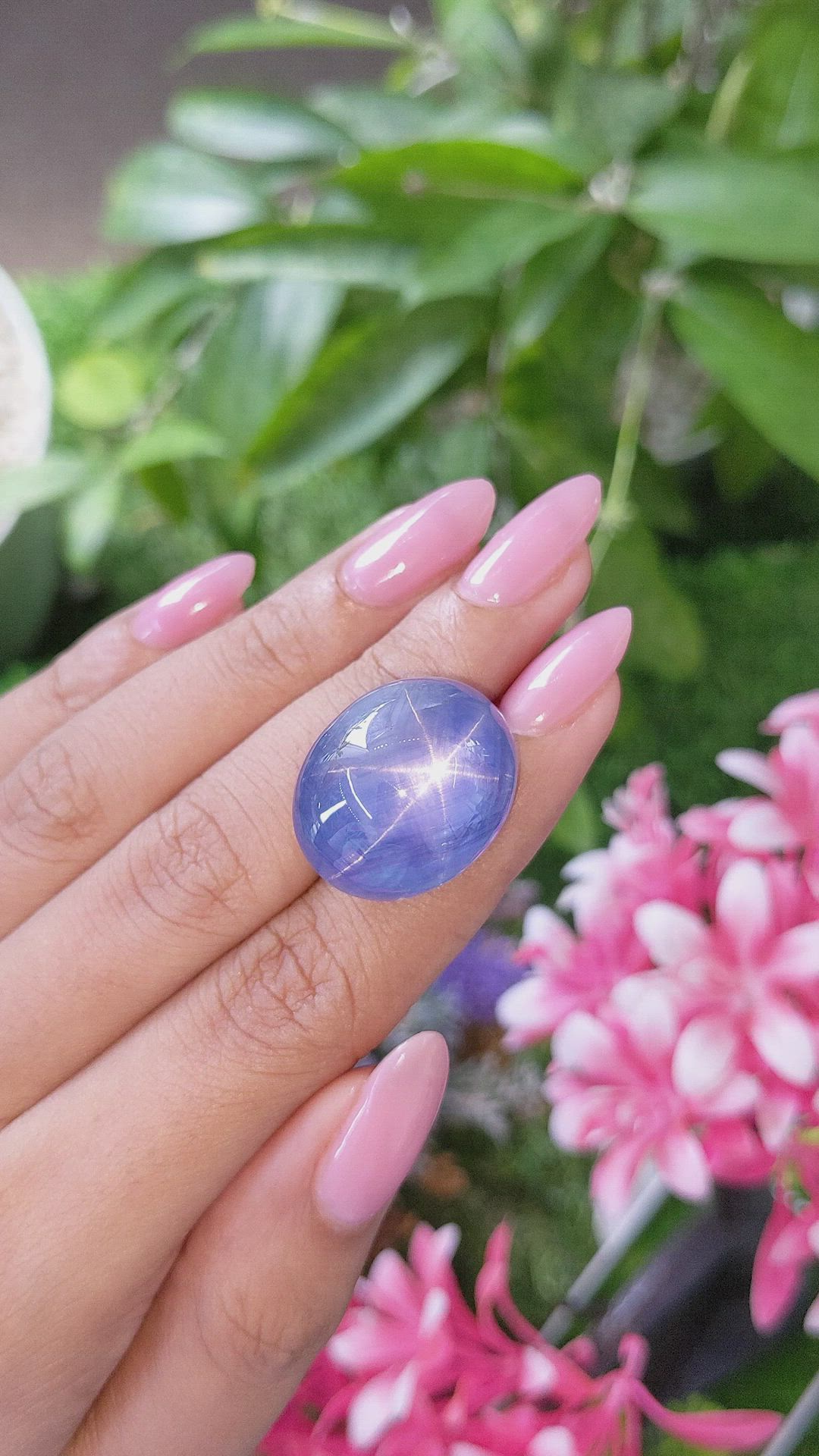 67.93 Ct. Blue Star Sapphire from Ceylon (Sri Lanka) Size Video