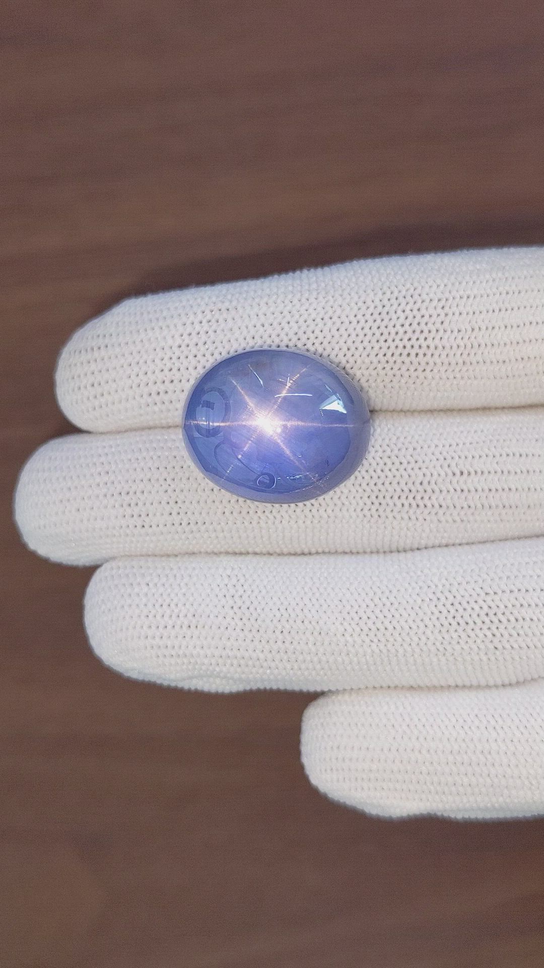 67.93 Ct. Blue Star Sapphire from Ceylon (Sri Lanka) Size Video