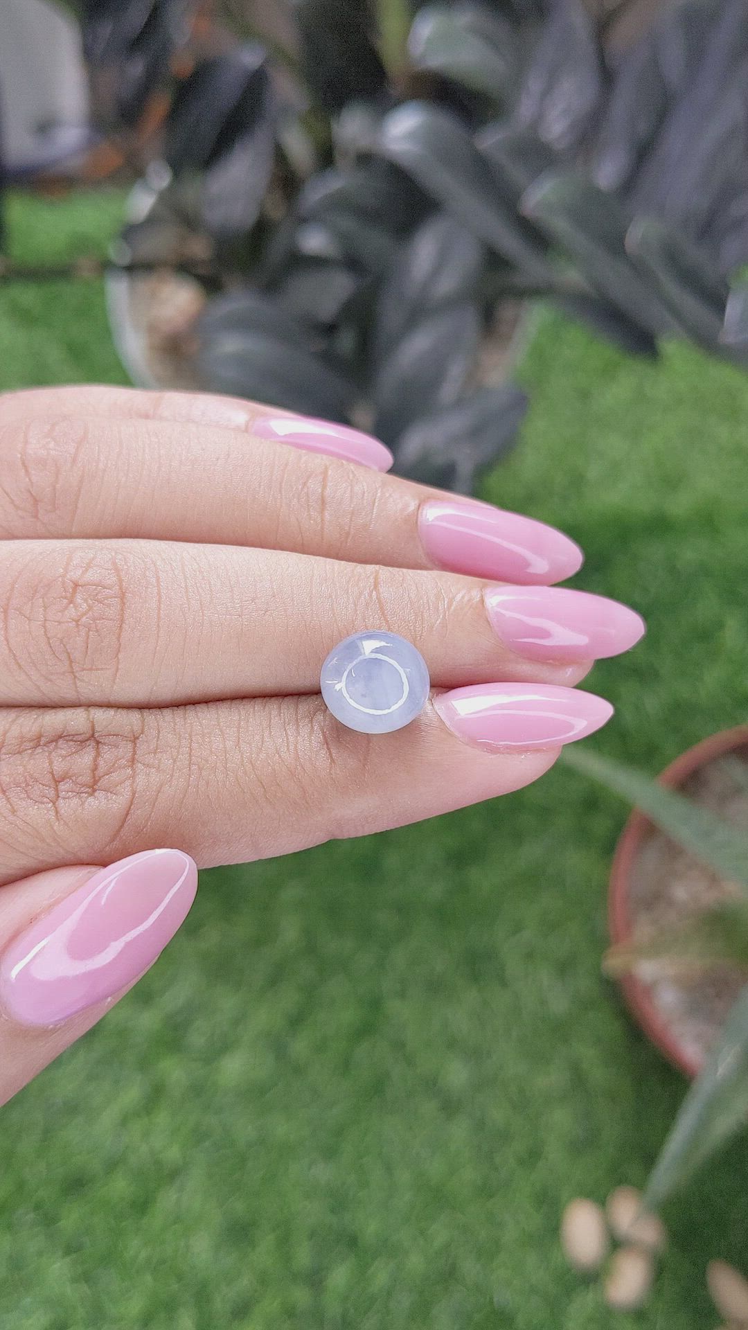 6.85 Ct. Bluish Grey Star Sapphire from Ceylon (Sri Lanka) Size Video