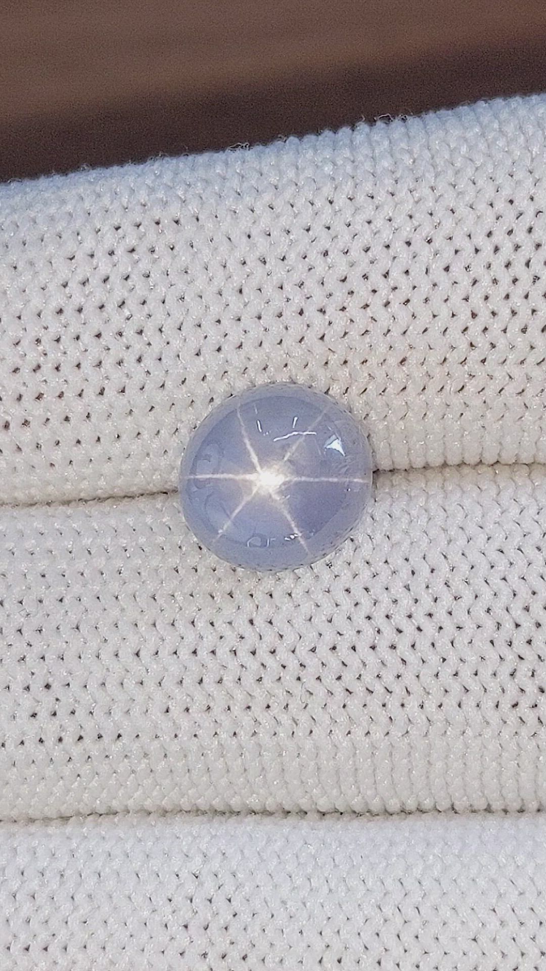 6.85 Ct. Bluish Grey Star Sapphire from Ceylon (Sri Lanka) Size Video