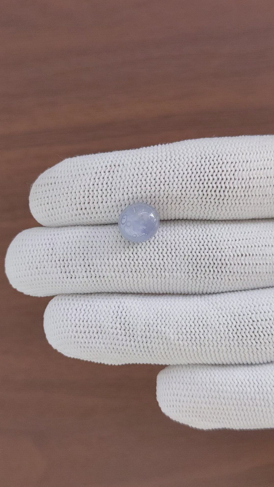 6.85 Ct. Bluish Grey Star Sapphire from Ceylon (Sri Lanka) Size Video