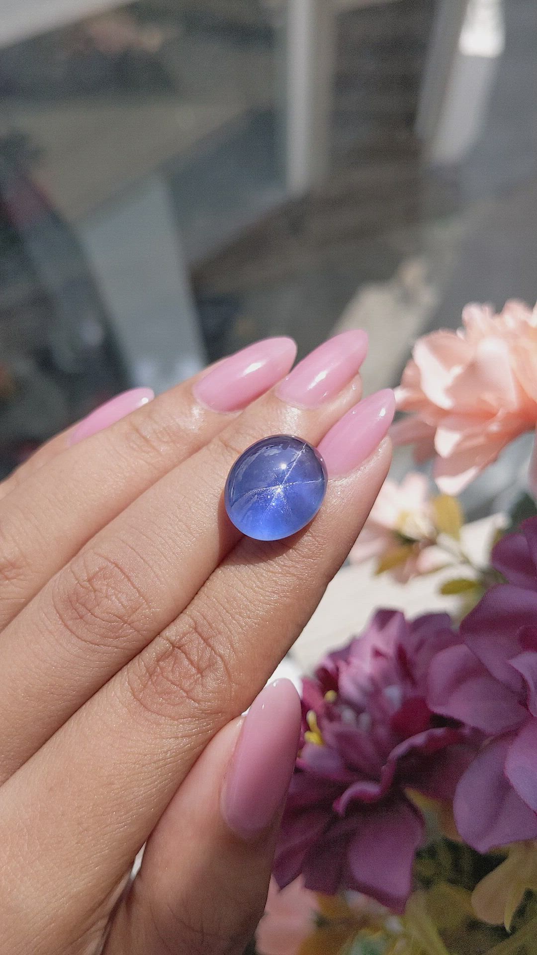 18.08 Ct. Blue Star Sapphire from Ceylon (Sri Lanka) Size Video