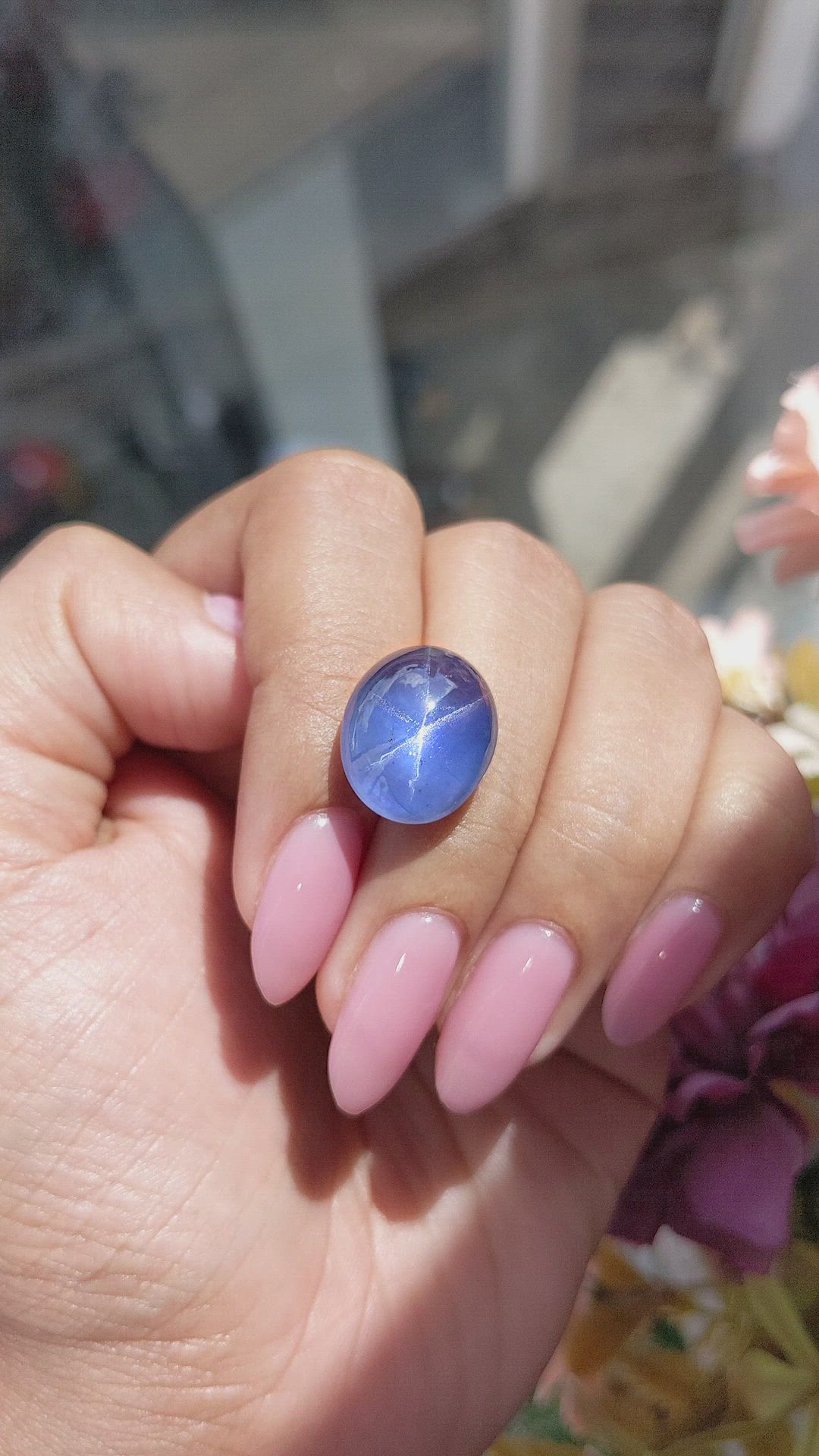18.08 Ct. Blue Star Sapphire from Ceylon (Sri Lanka) Size Video