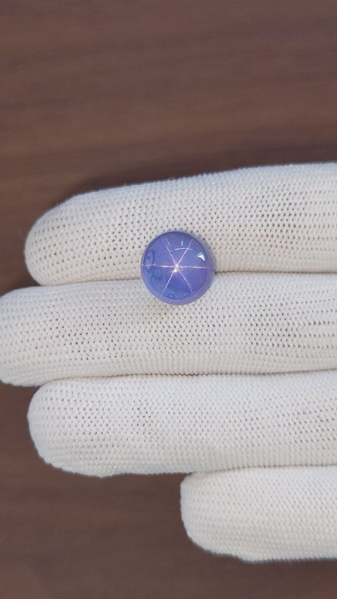 16.54 Ct. Purplish Blue Star Sapphire from Ceylon (Sri Lanka) Size Video