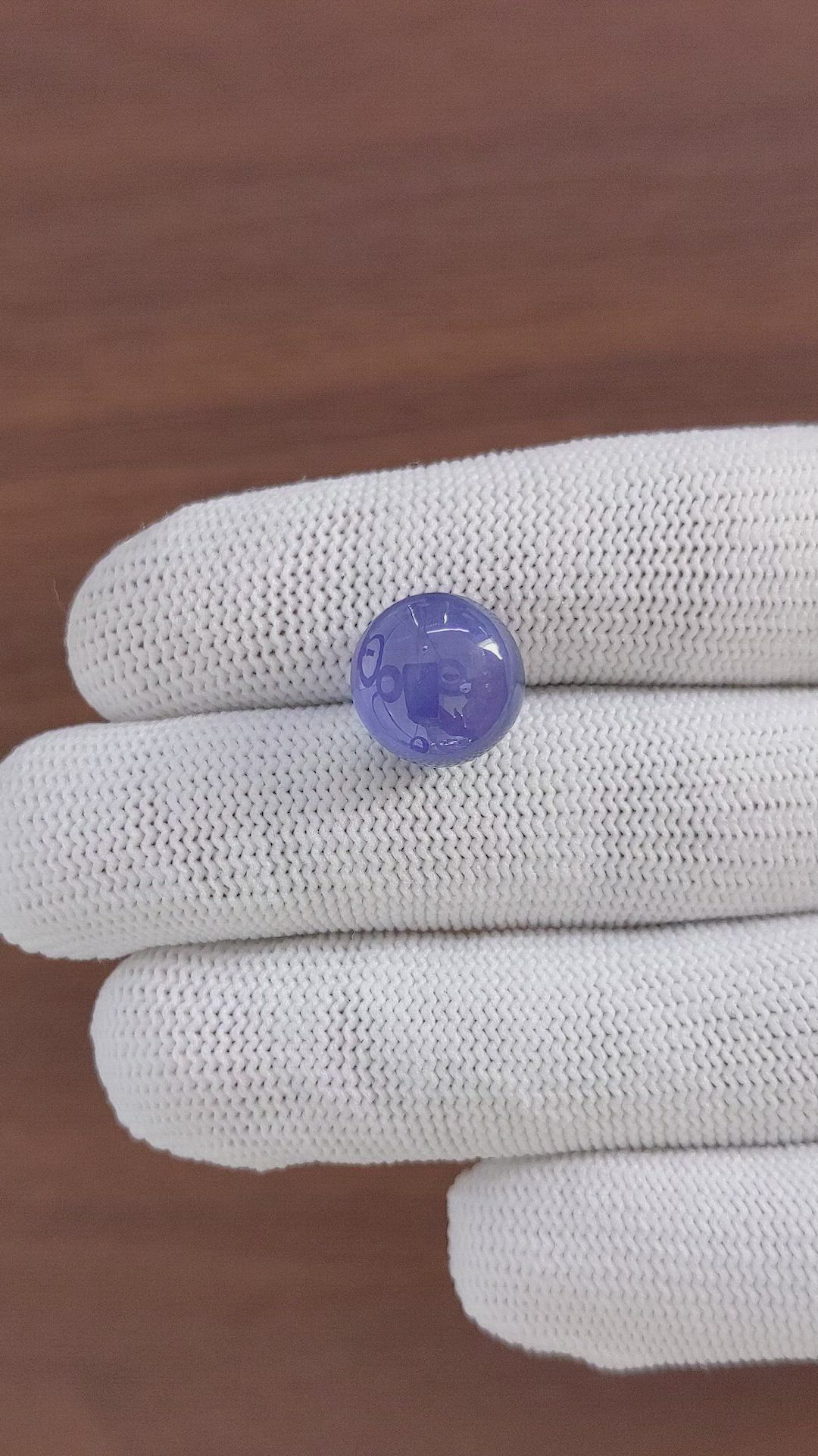 16.54 Ct. Purplish Blue Star Sapphire from Ceylon (Sri Lanka) Size Video