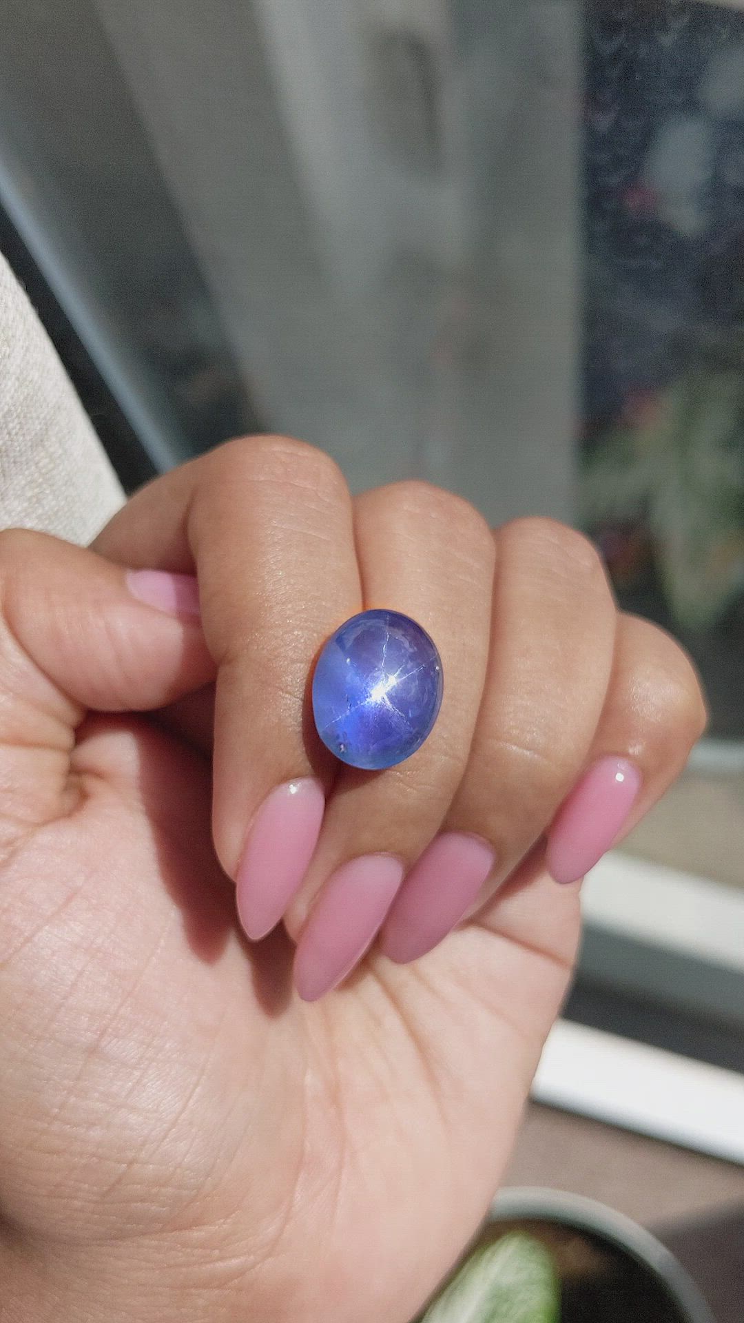 16.00 Ct. Blue Star Sapphire from Ceylon (Sri Lanka) Size Video