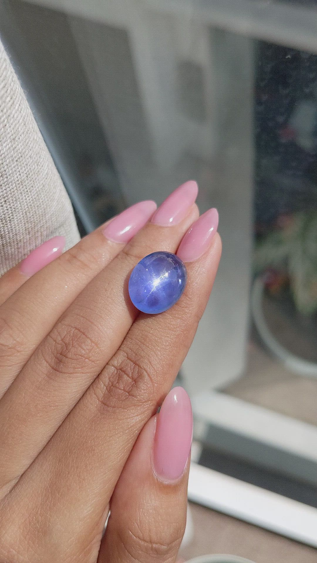 16.00 Ct. Blue Star Sapphire from Ceylon (Sri Lanka) Size Video