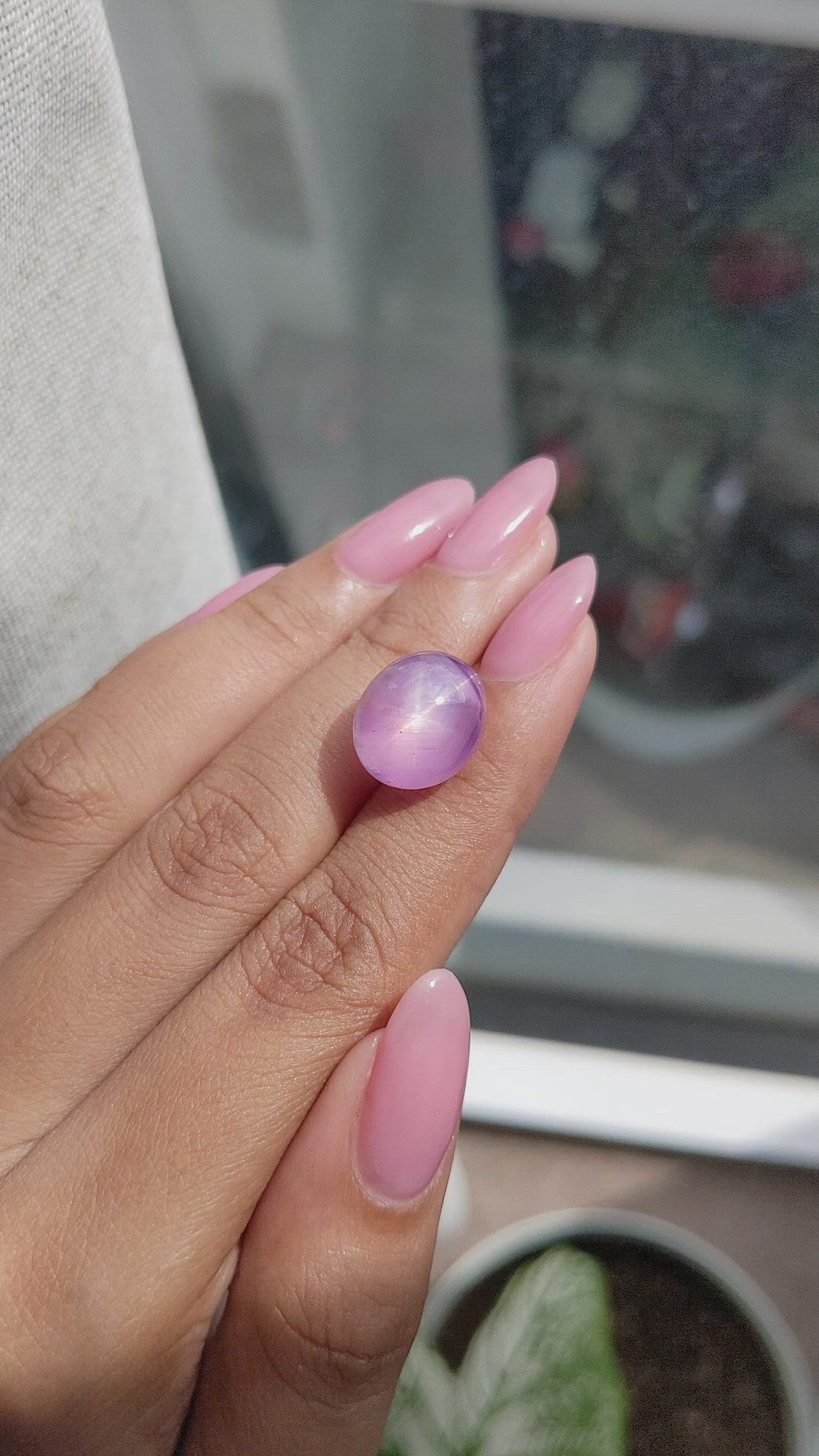 20.12 Ct. Pink Star Sapphire from Ceylon (Sri Lanka) Size Video