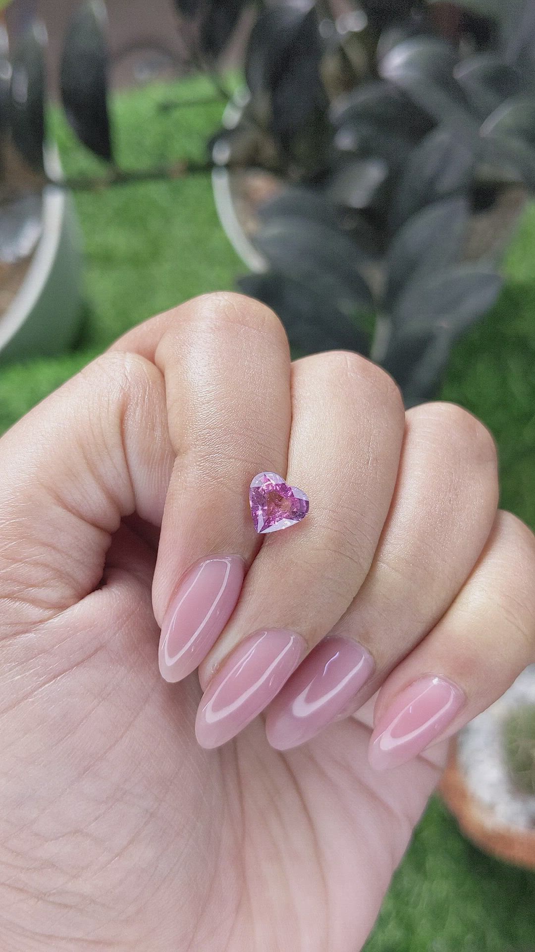 1.51 Ct. Purplish Pink Sapphire from Ceylon (Sri Lanka) Size Video