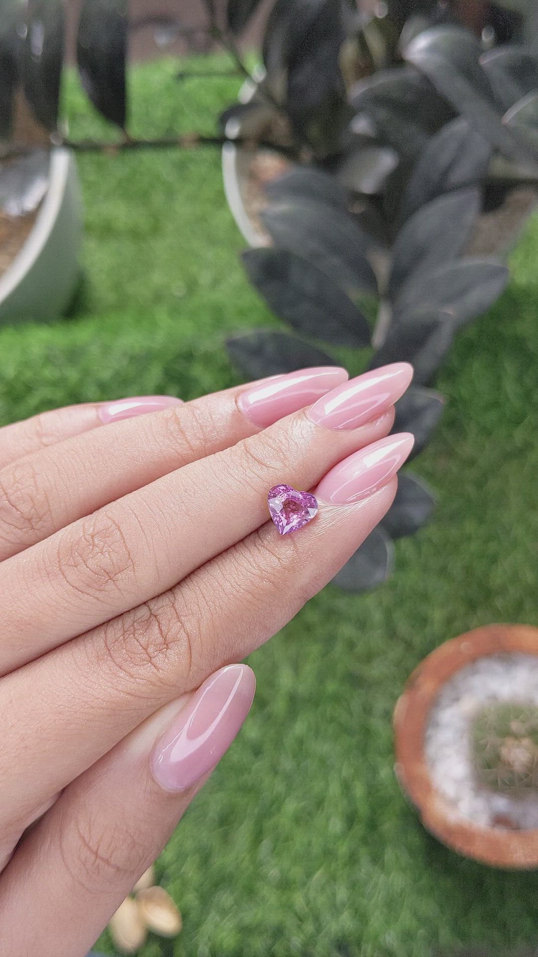 1.51 Ct. Purplish Pink Sapphire from Ceylon (Sri Lanka) Size Video