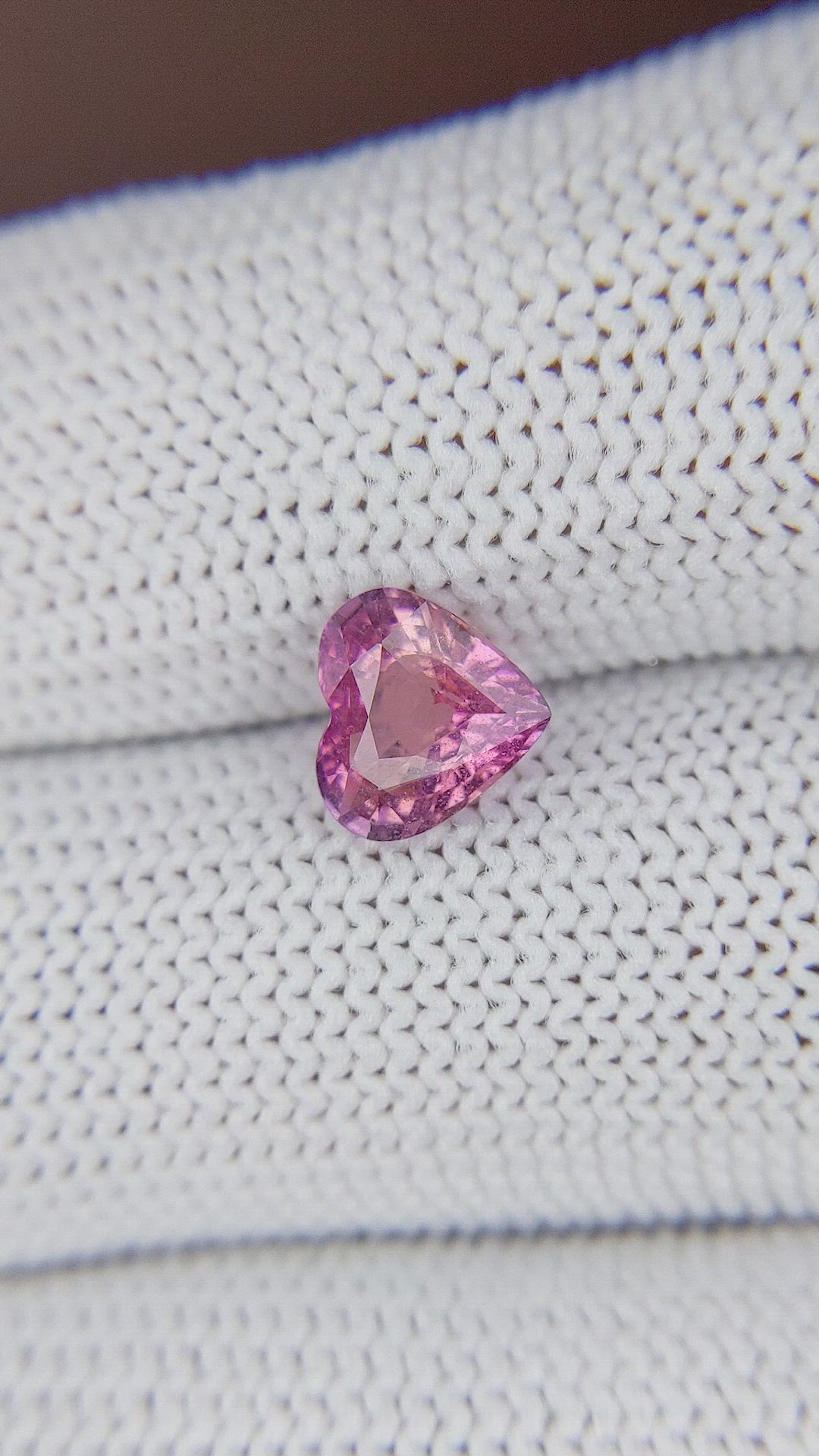 1.51 Ct. Purplish Pink Sapphire from Ceylon (Sri Lanka) Size Video