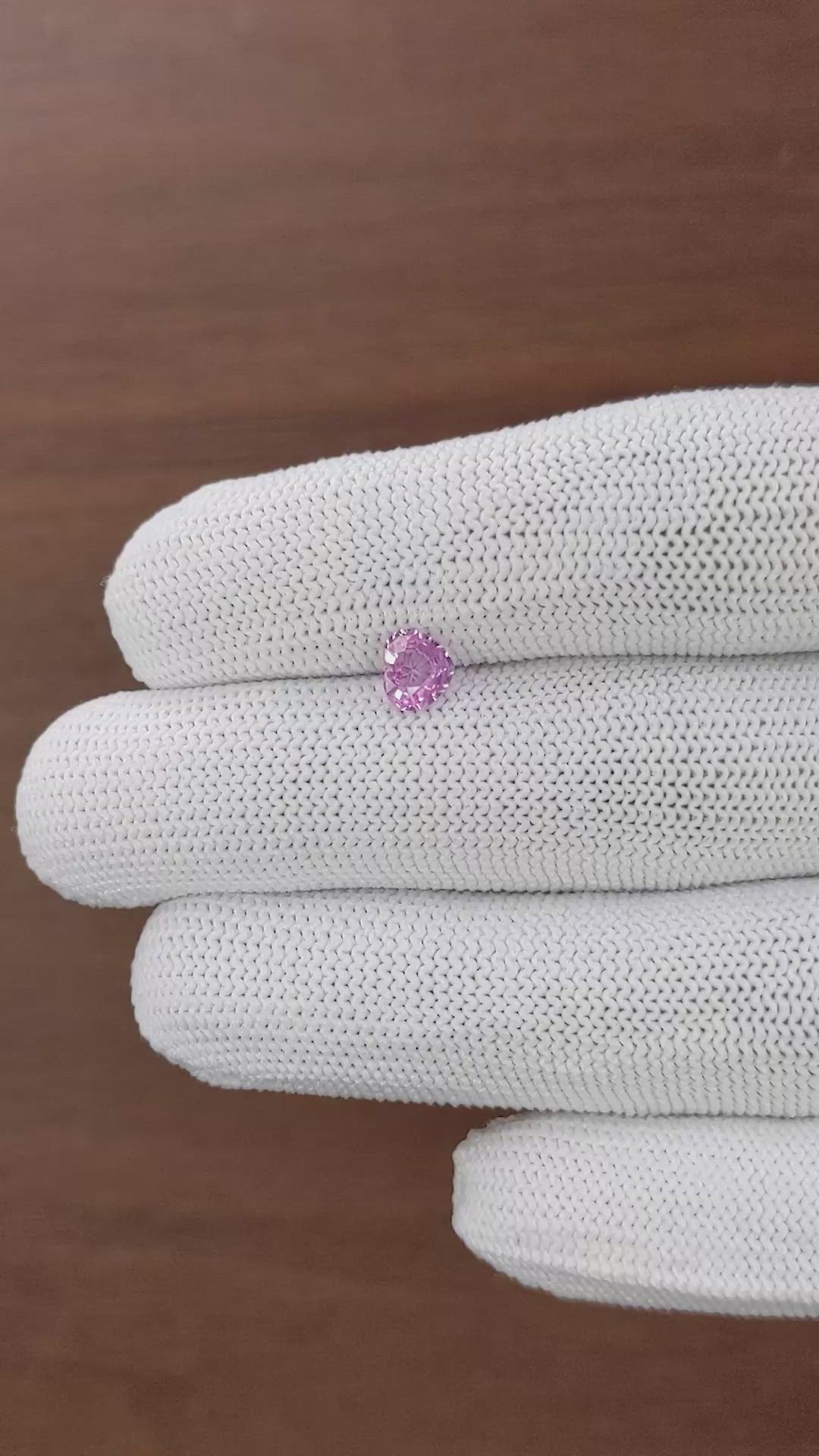 0.73 Ct. Purplish Pink Sapphire from Ceylon (Sri Lanka) Size Video