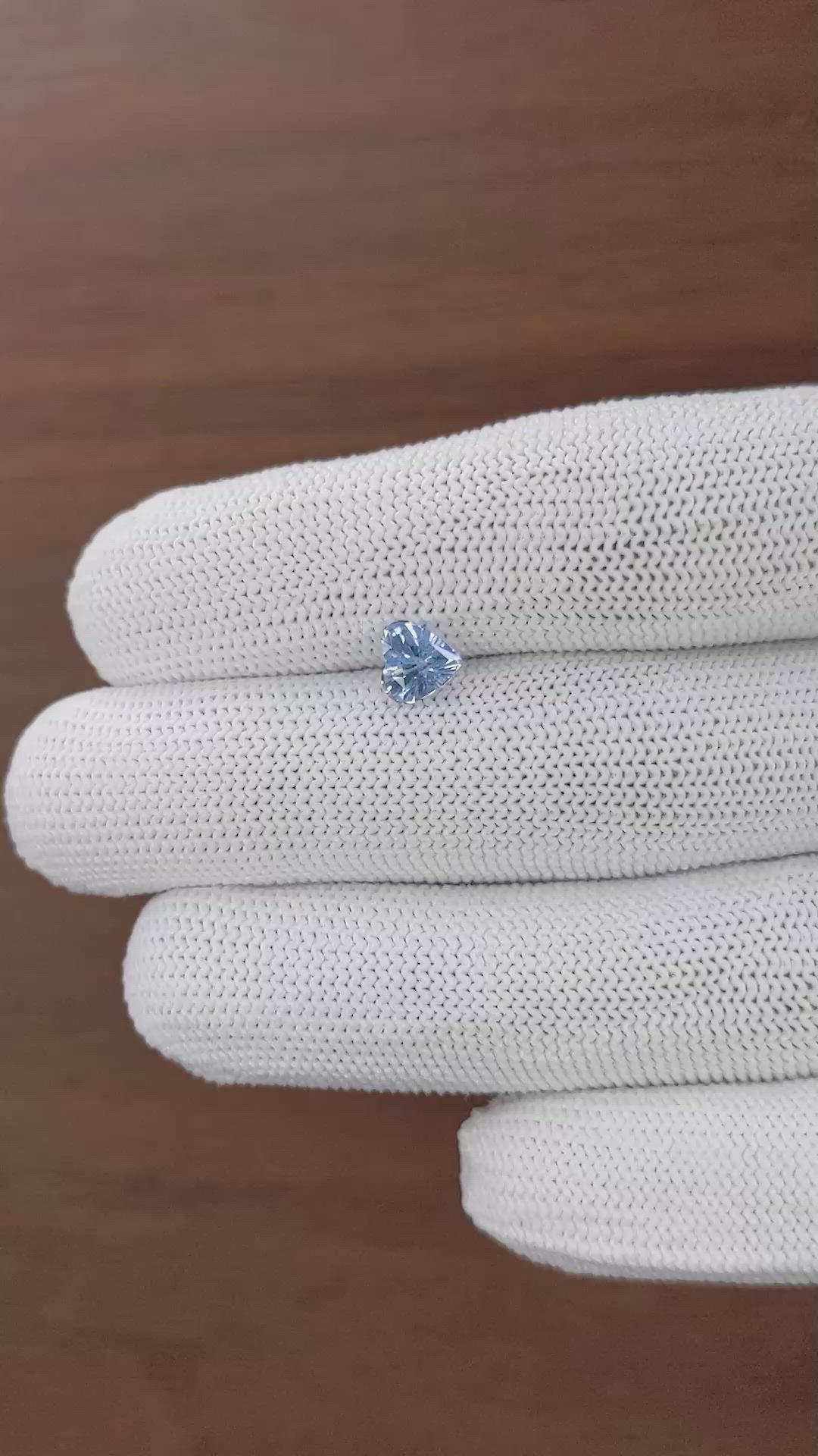 1.13 Ct. Blue Sapphire from Ceylon (Sri Lanka) Size Video