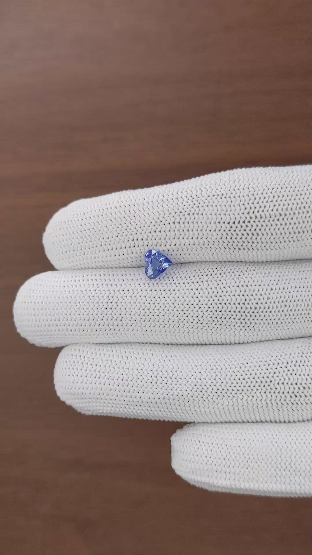 1.10 Ct. Blue Sapphire from Ceylon (Sri Lanka) Size Video