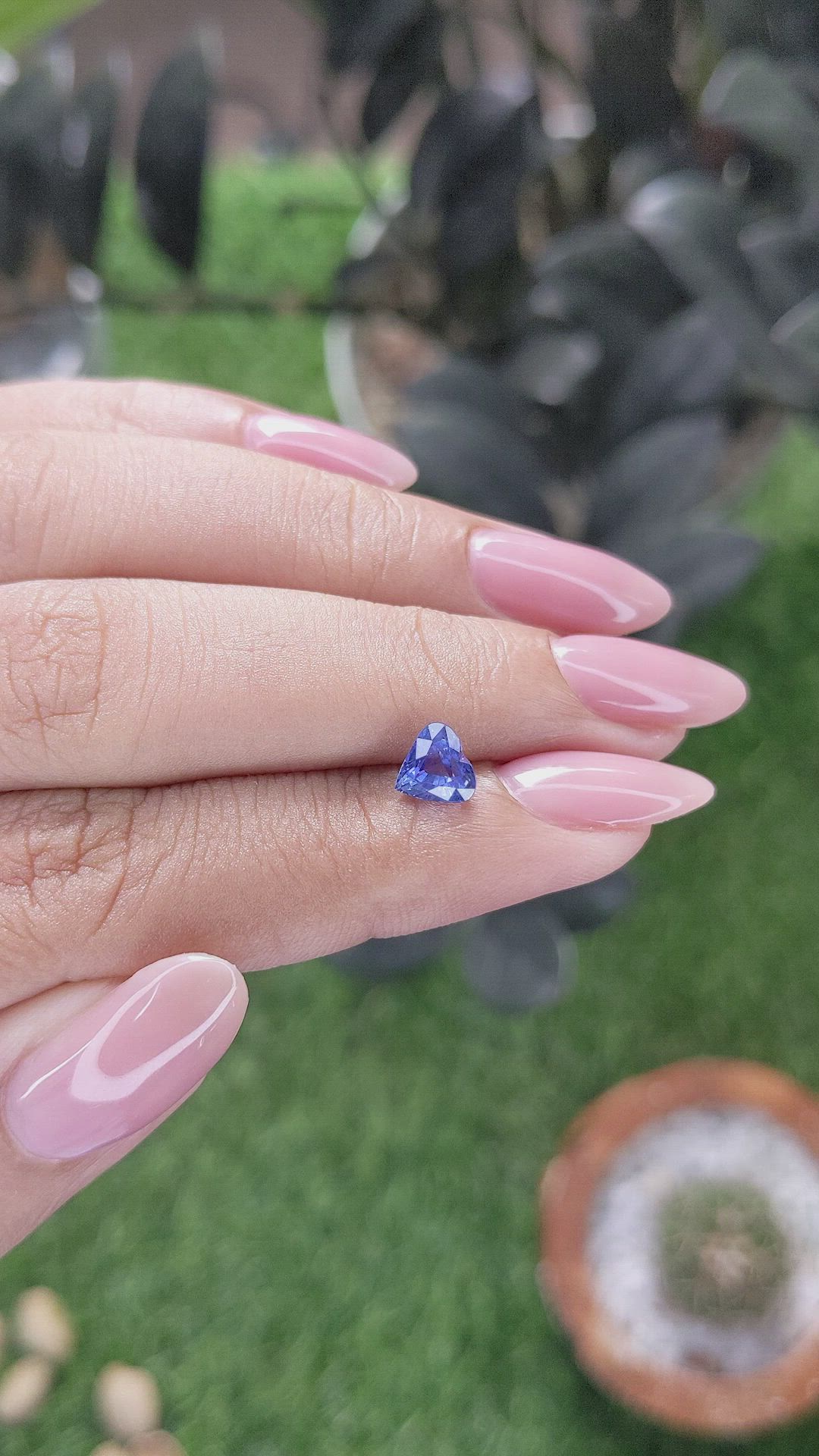 1.10 Ct. Blue Sapphire from Ceylon (Sri Lanka) Size Video