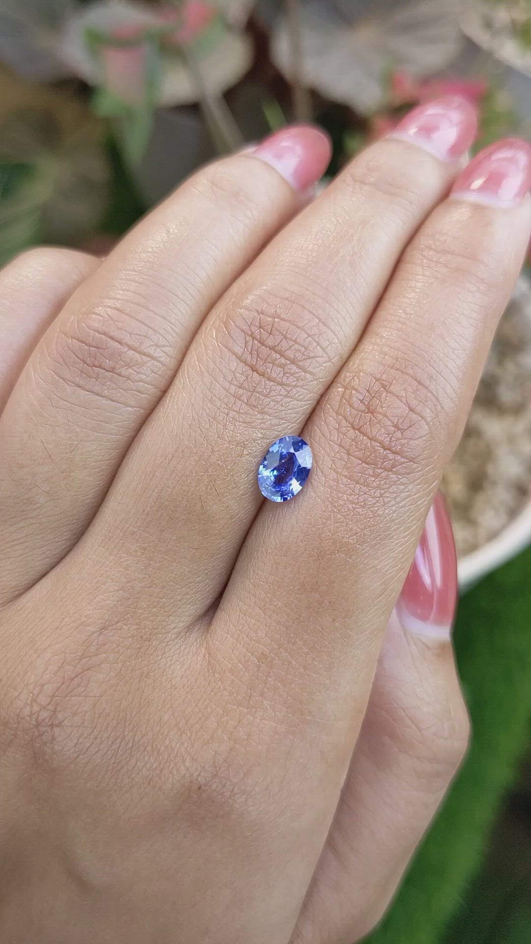 1.10 Ct. Blue Sapphire from Ceylon (Sri Lanka) Size Video