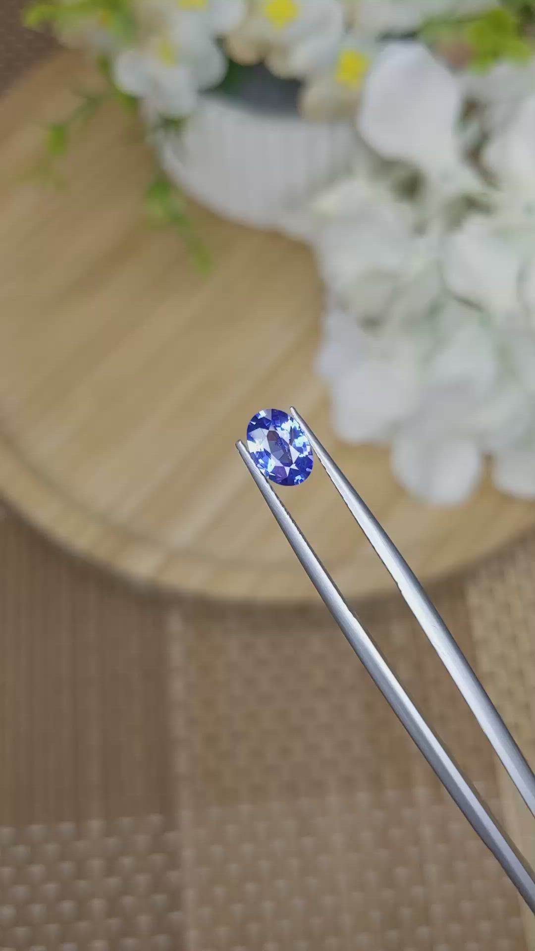1.10 Ct. Blue Sapphire from Ceylon (Sri Lanka) Size Video