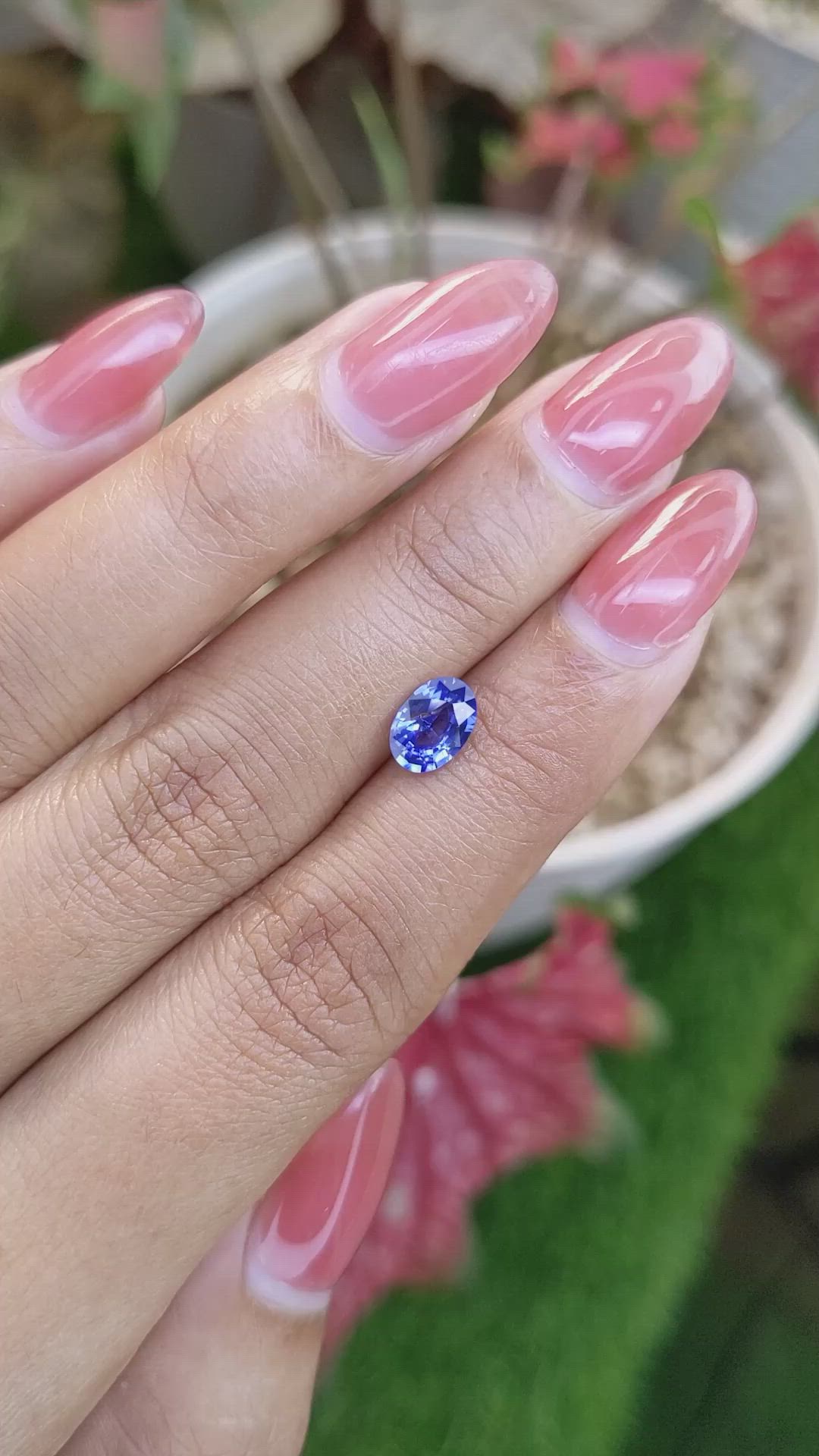 1.10 Ct. Blue Sapphire from Ceylon (Sri Lanka) Size Video