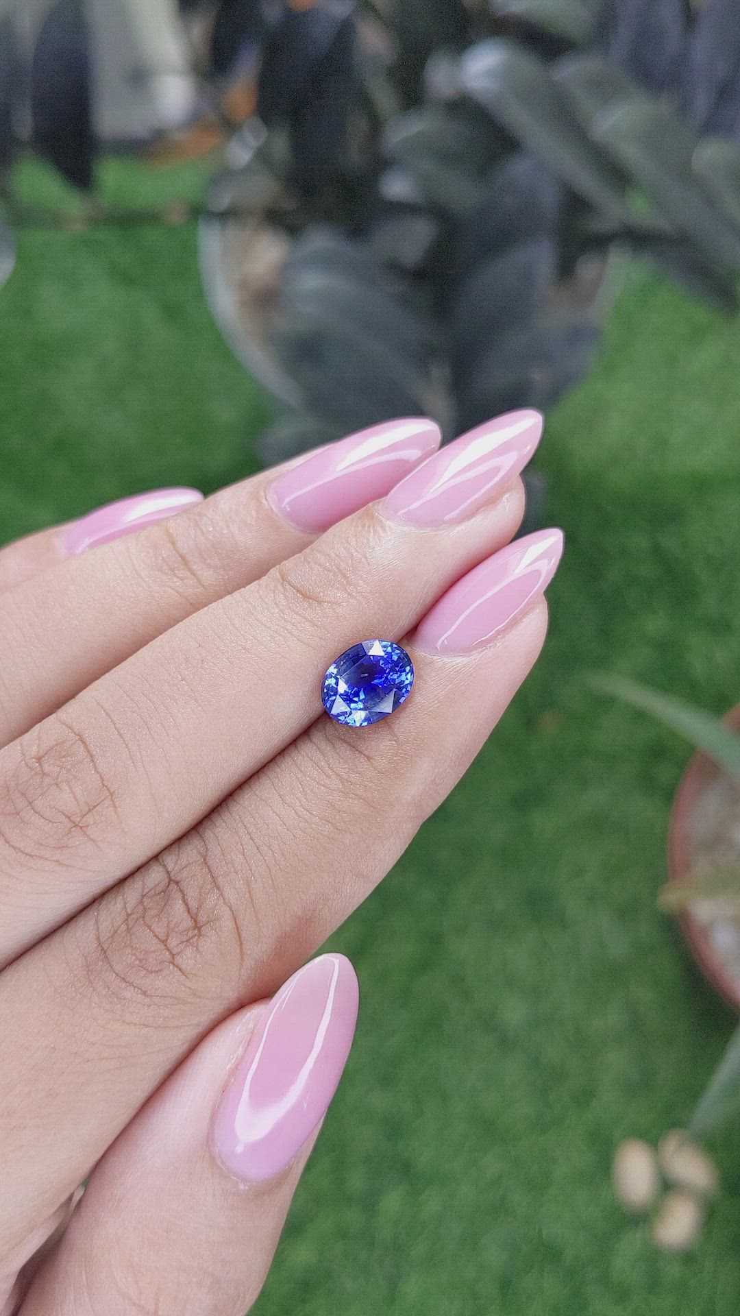 2.05 Ct. Blue Sapphire from Ceylon (Sri Lanka) Size Video