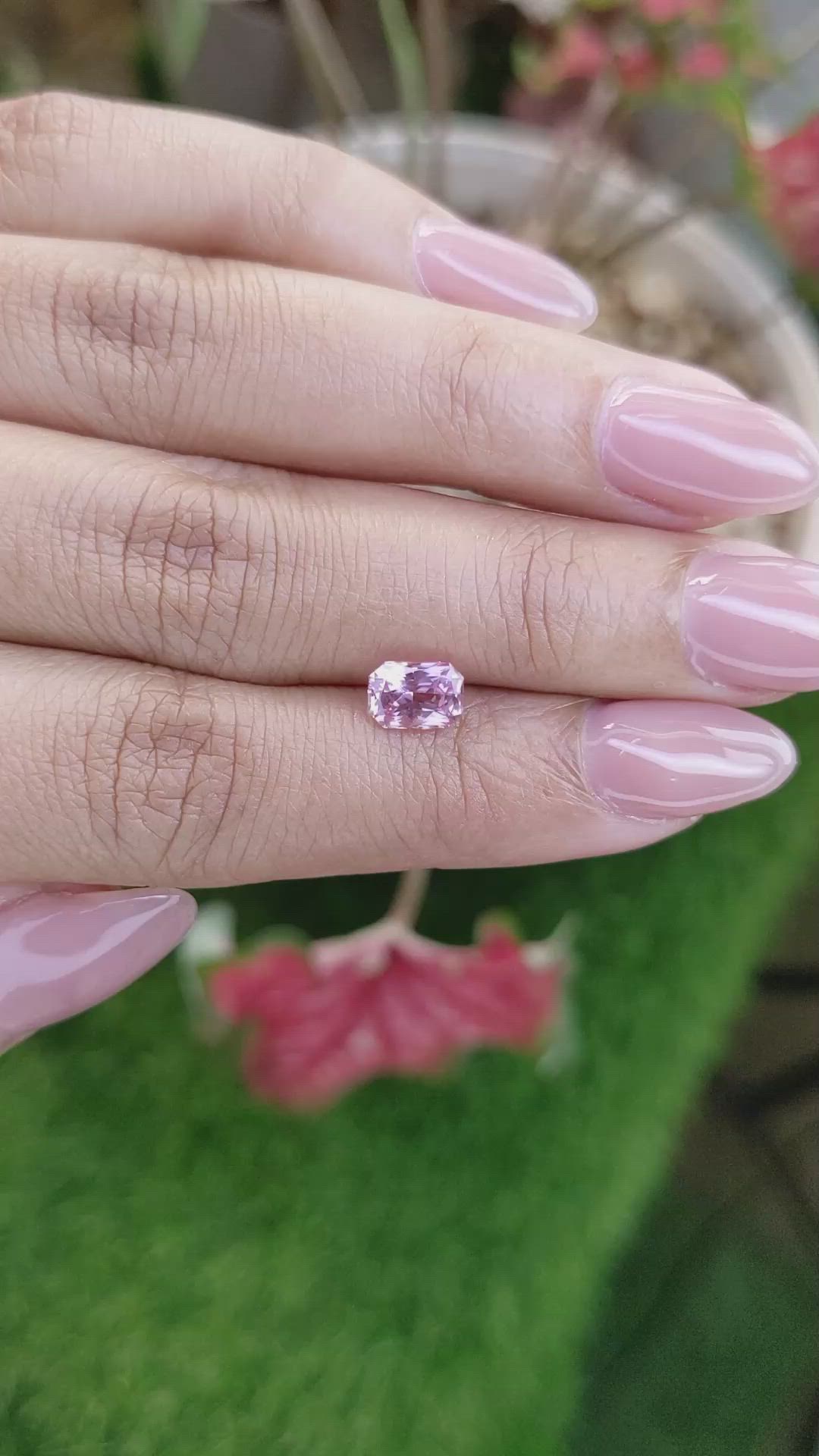 1.47 Ct. Purplish Pink Sapphire from Ceylon (Sri Lanka) Size Video