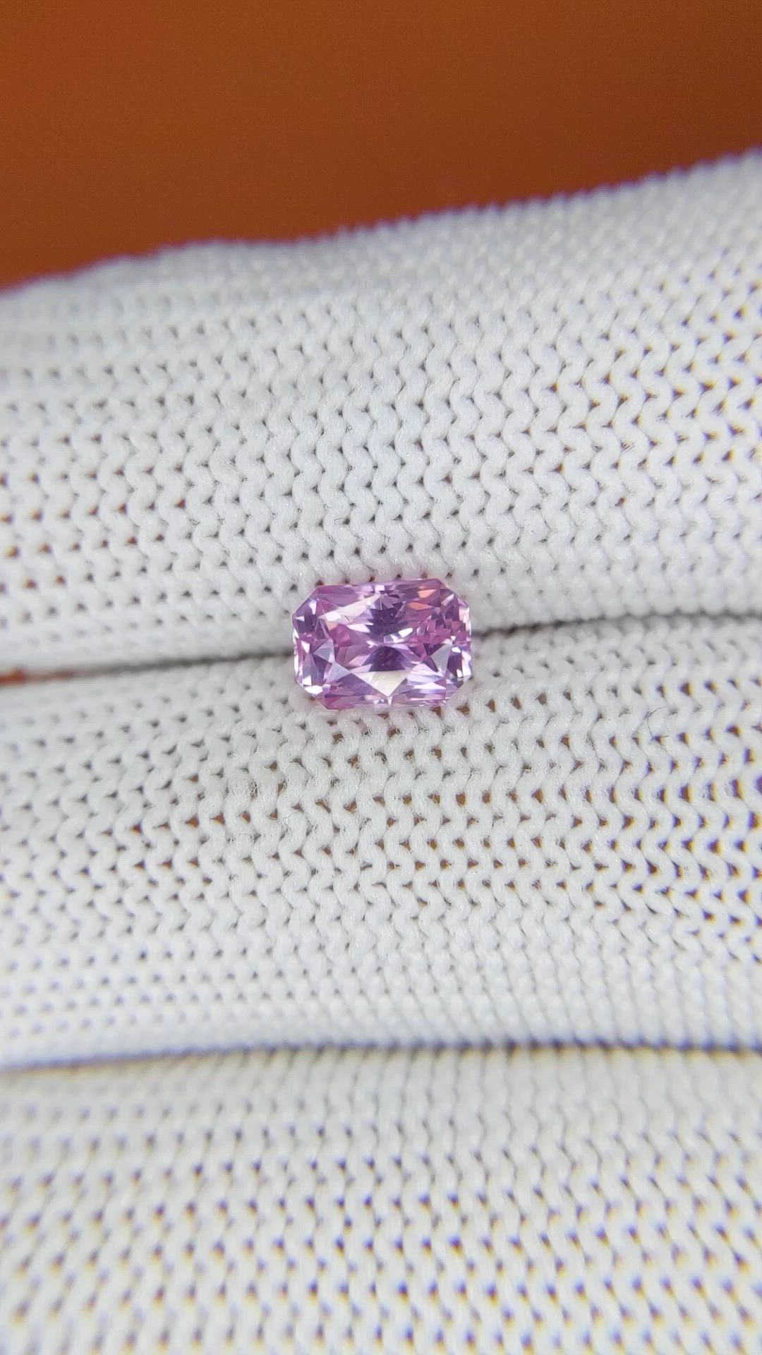 1.47 Ct. Purplish Pink Sapphire from Ceylon (Sri Lanka) Size Video