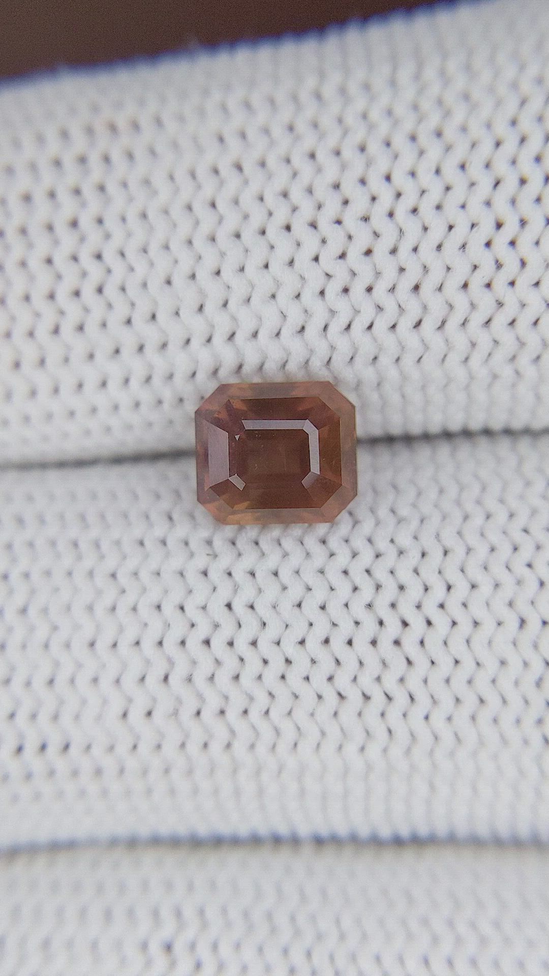 2.23 Ct. Pinkish Brown Sapphire from Tanzania Size Video
