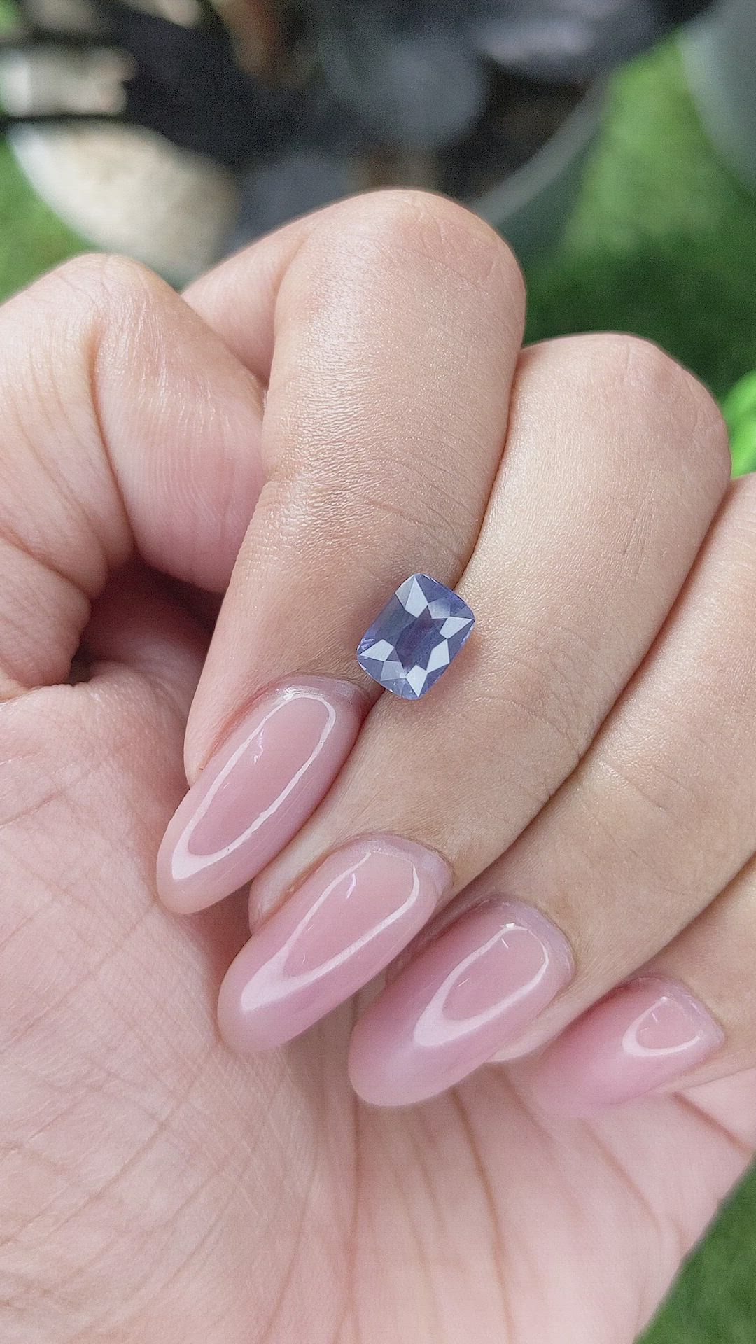 1.71 Ct. Bluish Purple Sapphire from Tanzania Size Video