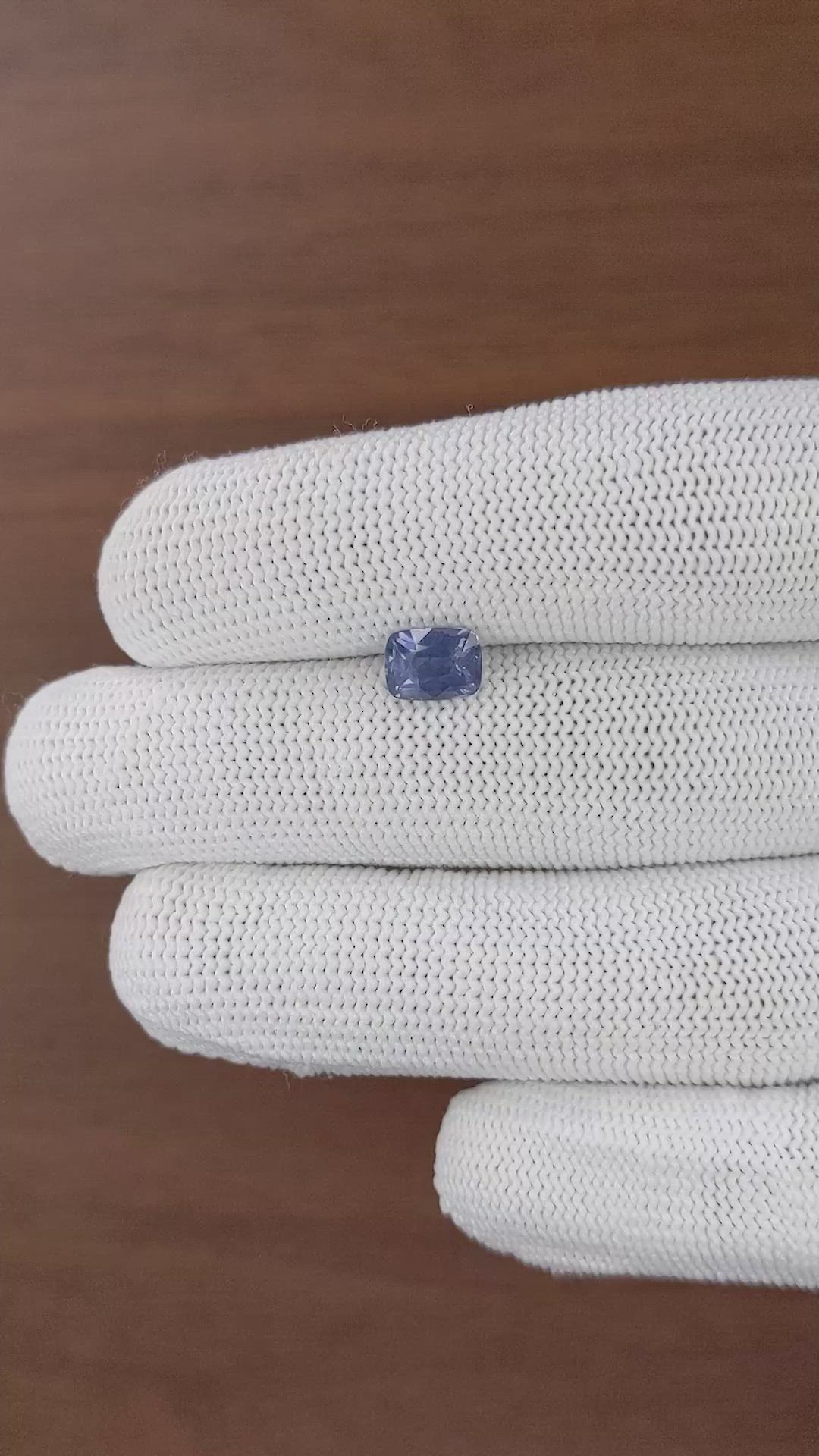 1.71 Ct. Bluish Purple Sapphire from Tanzania Size Video