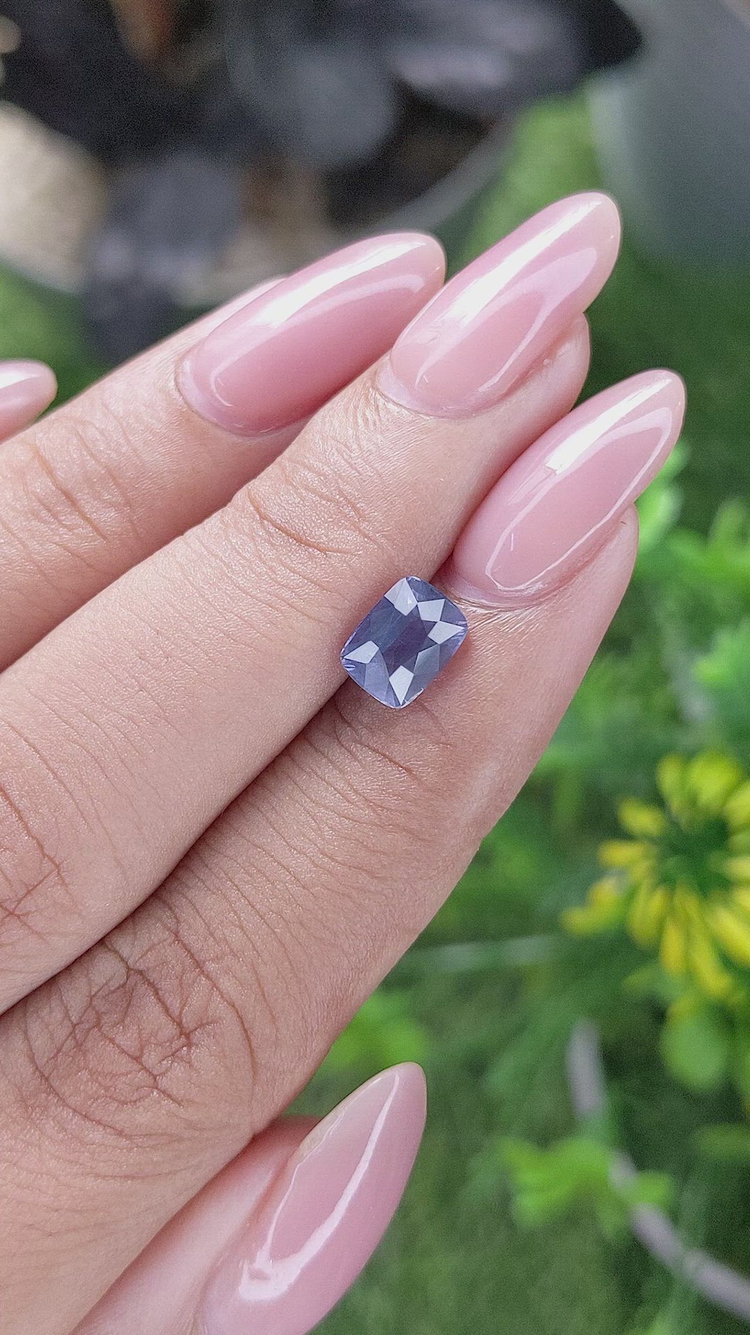 1.71 Ct. Bluish Purple Sapphire from Tanzania Size Video